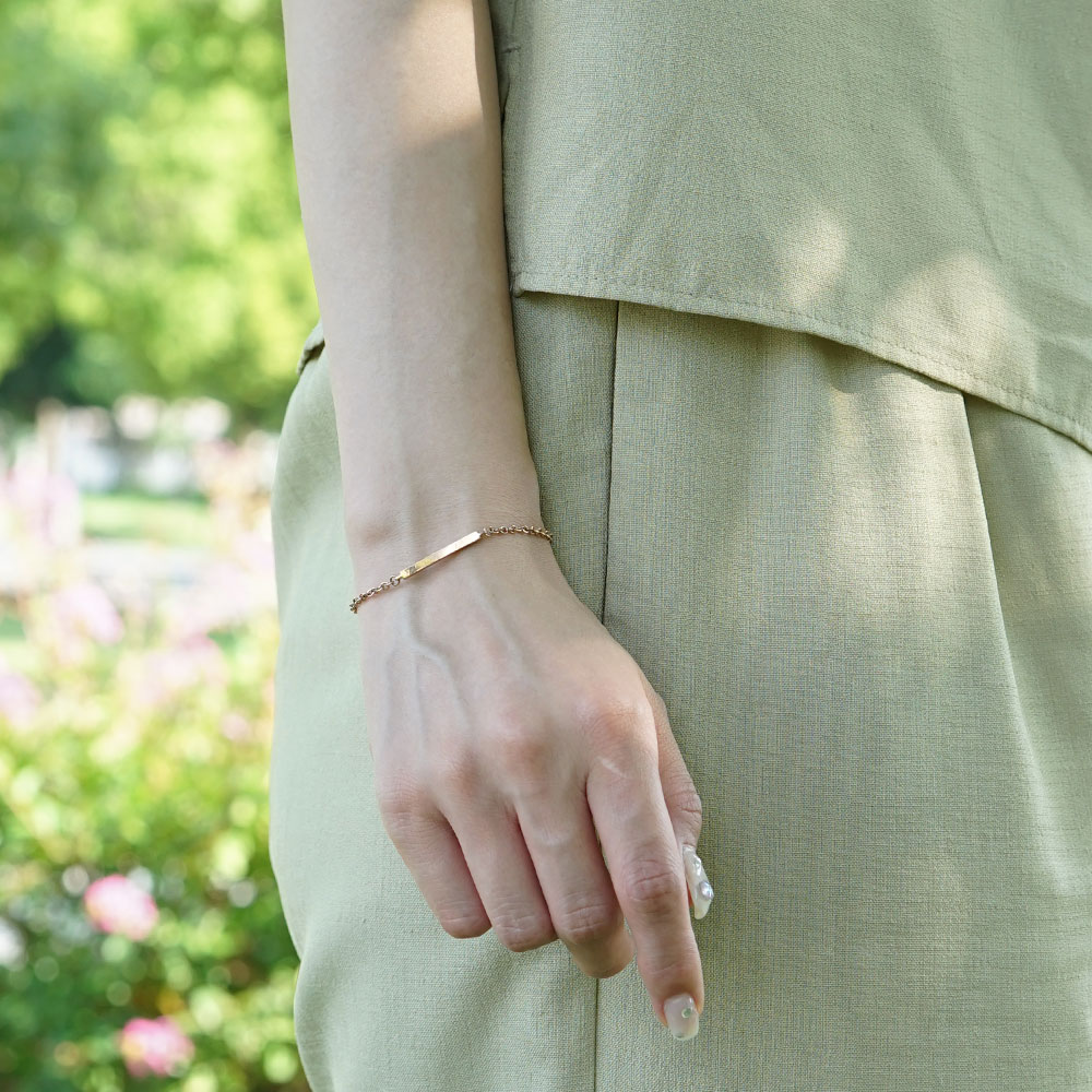 【セミオーダー・刻印】誕生石 チェーン ブレスレット TWWA APB0116 