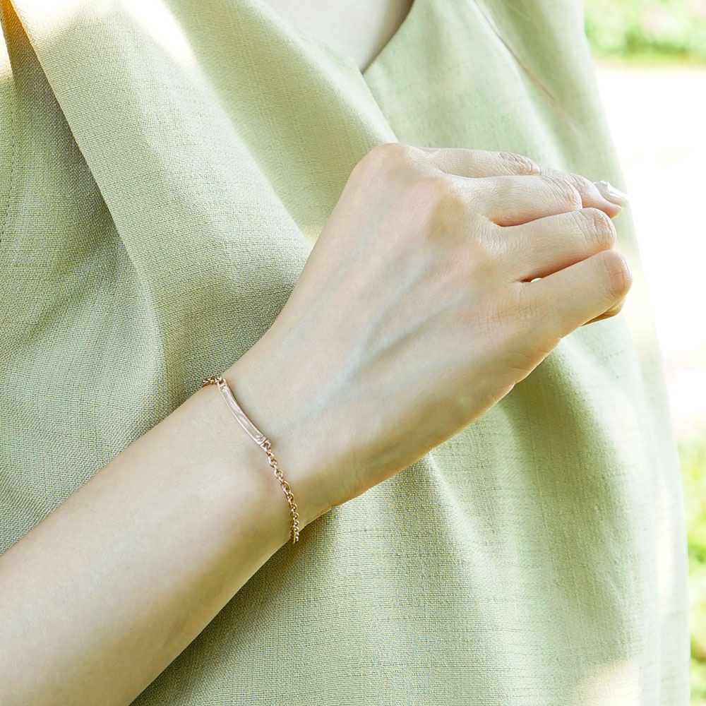 【セミオーダー・刻印】誕生石 チェーン ブレスレット TWWA APB0116 