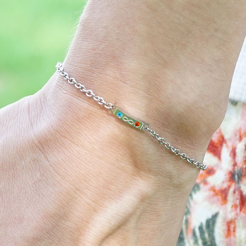 【セミオーダー・刻印】誕生石 チェーン ブレスレット TWWA APB0116 