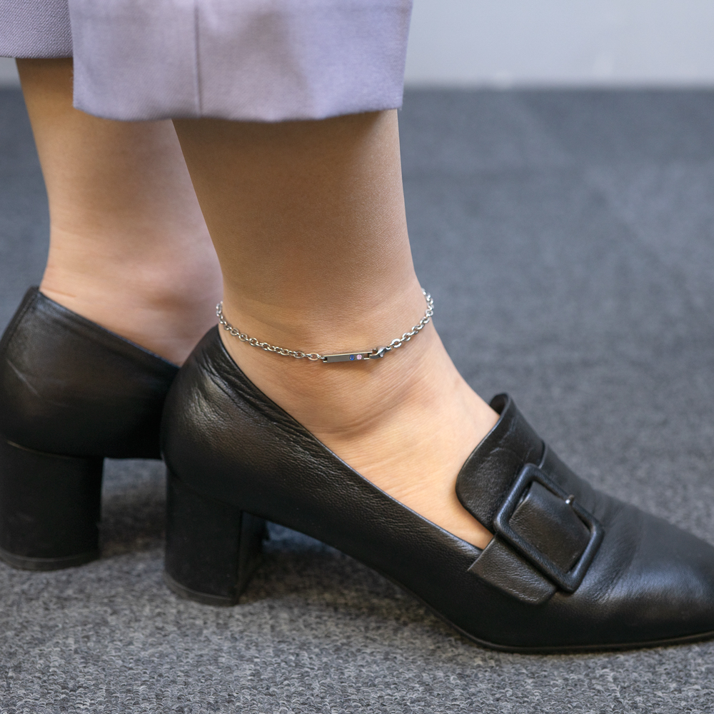  2ストーン/チェーン ブレスレット アンクレット ペア販売 ALTO AP1008