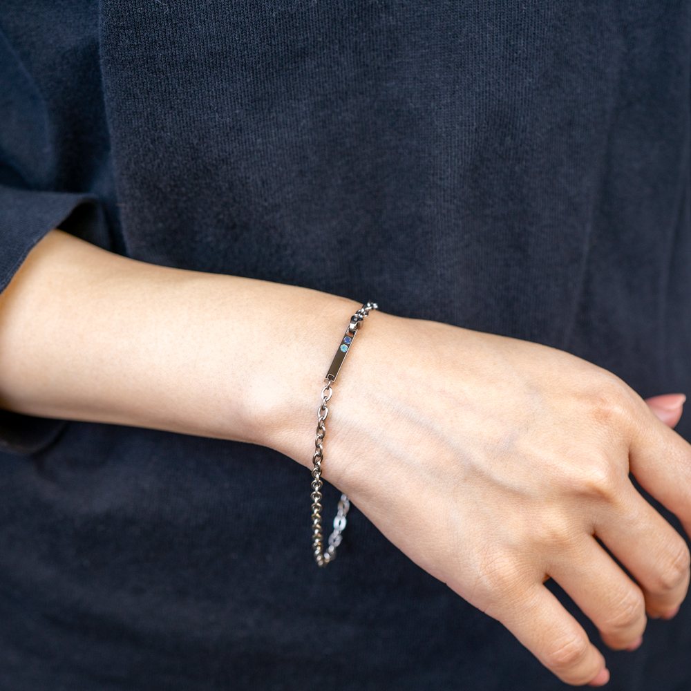  2ストーン/チェーン ブレスレット アンクレット ペア販売 ALTO AP1008