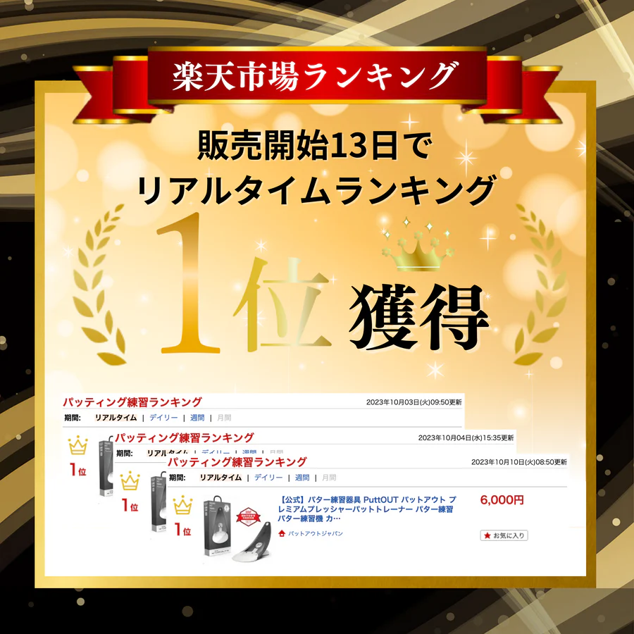 【お家で本格パター練習】プレミアムプレッシャーパットトレーナー