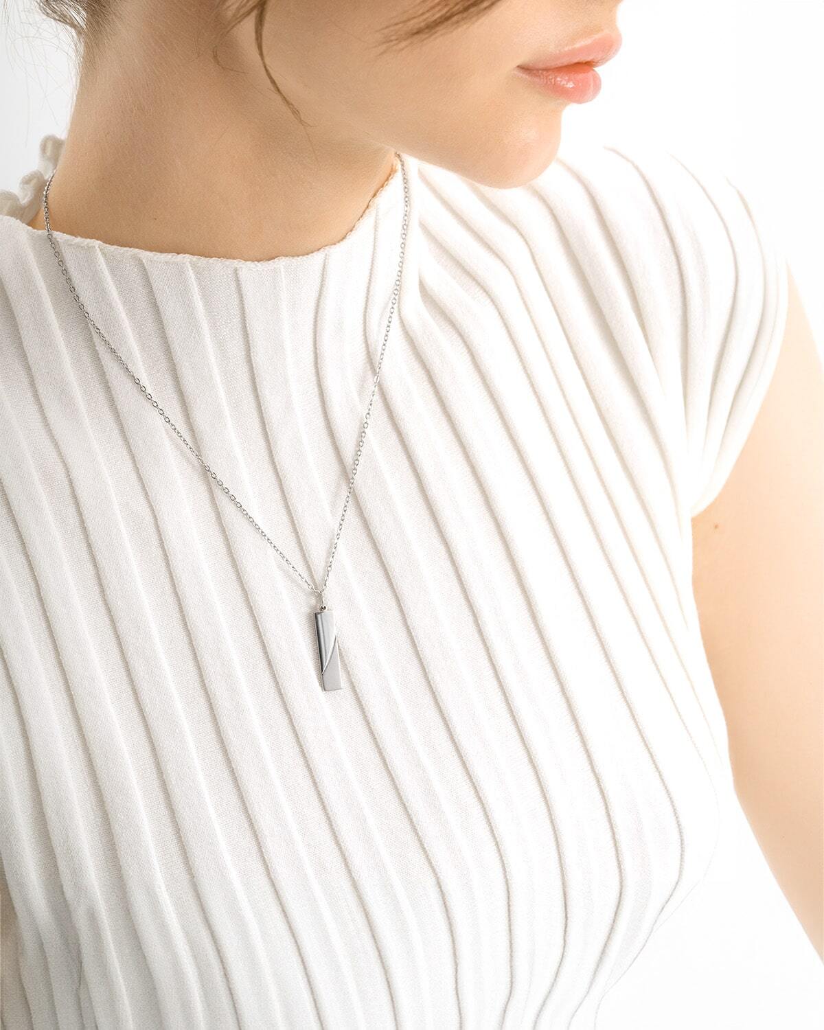 【ギフトBOX付】Plate Necklace SND