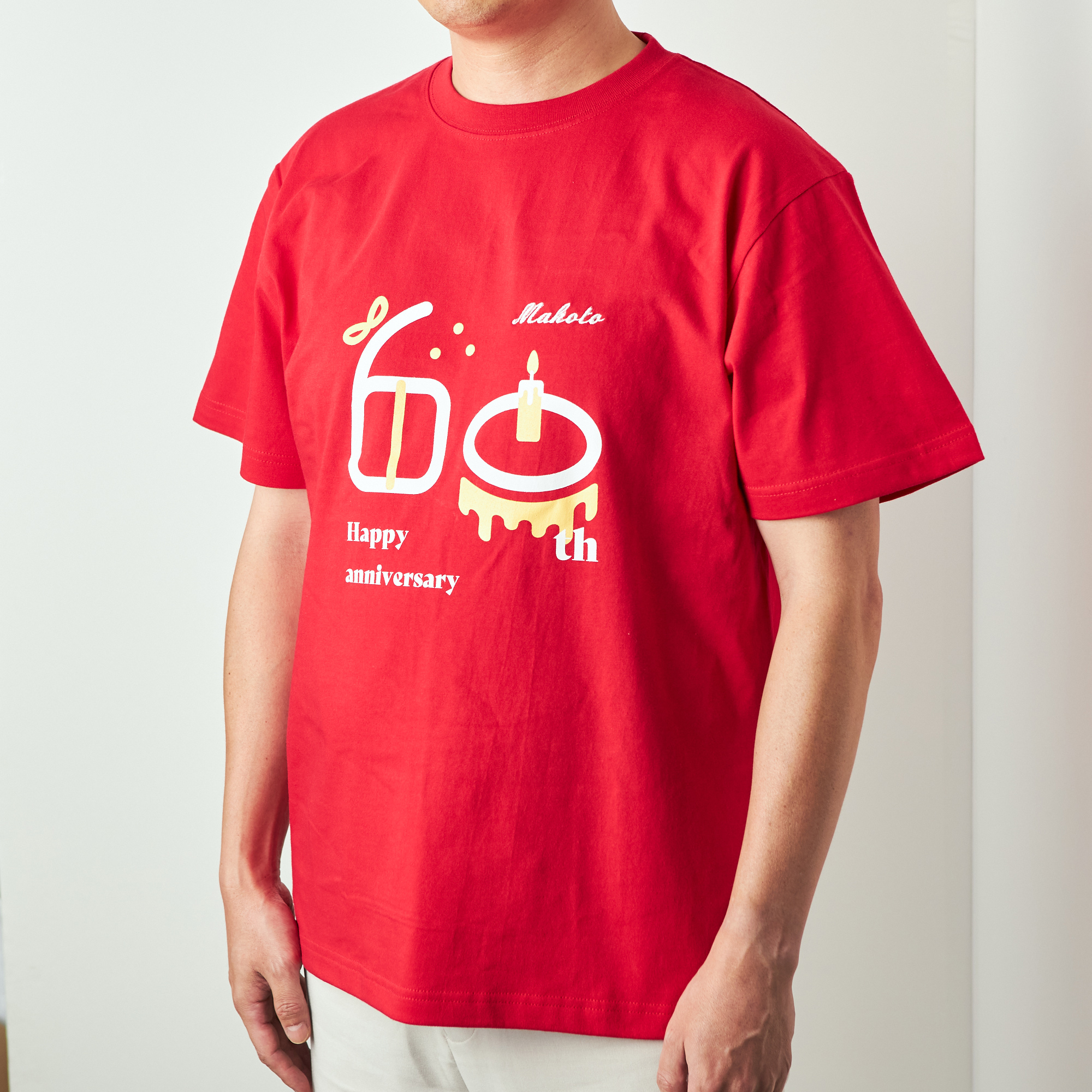 【刺繍名入れ・BOX付き】還暦お祝いTシャツ