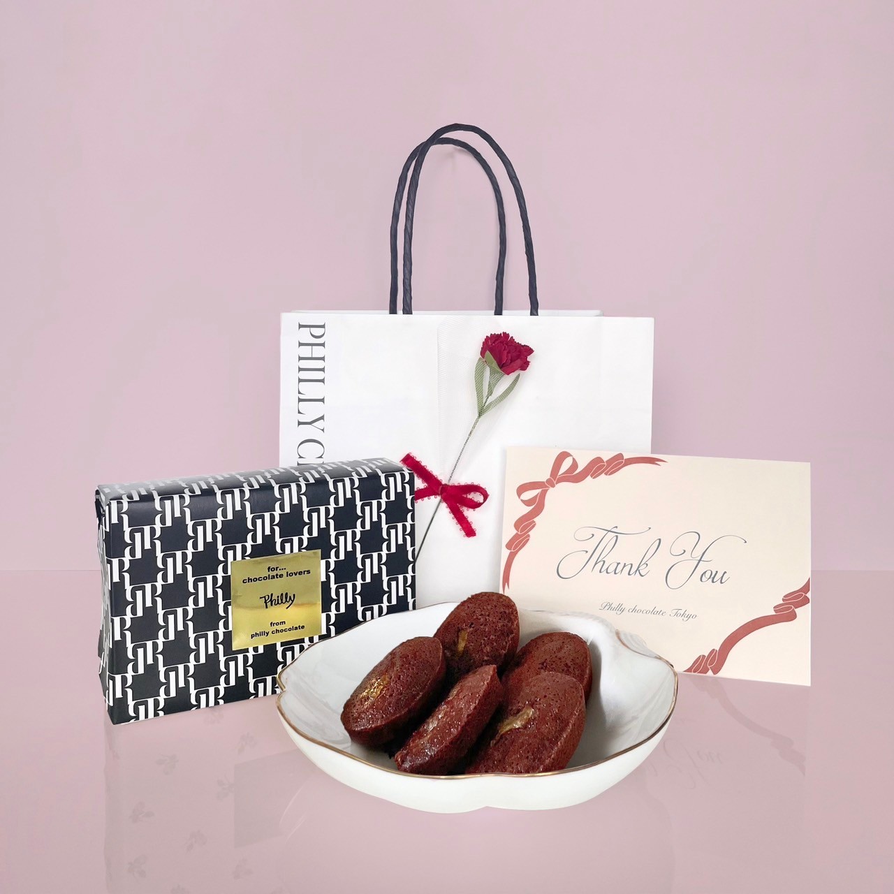 【ショッパー/お花付】Financier 5個入（チョコレートレモン）