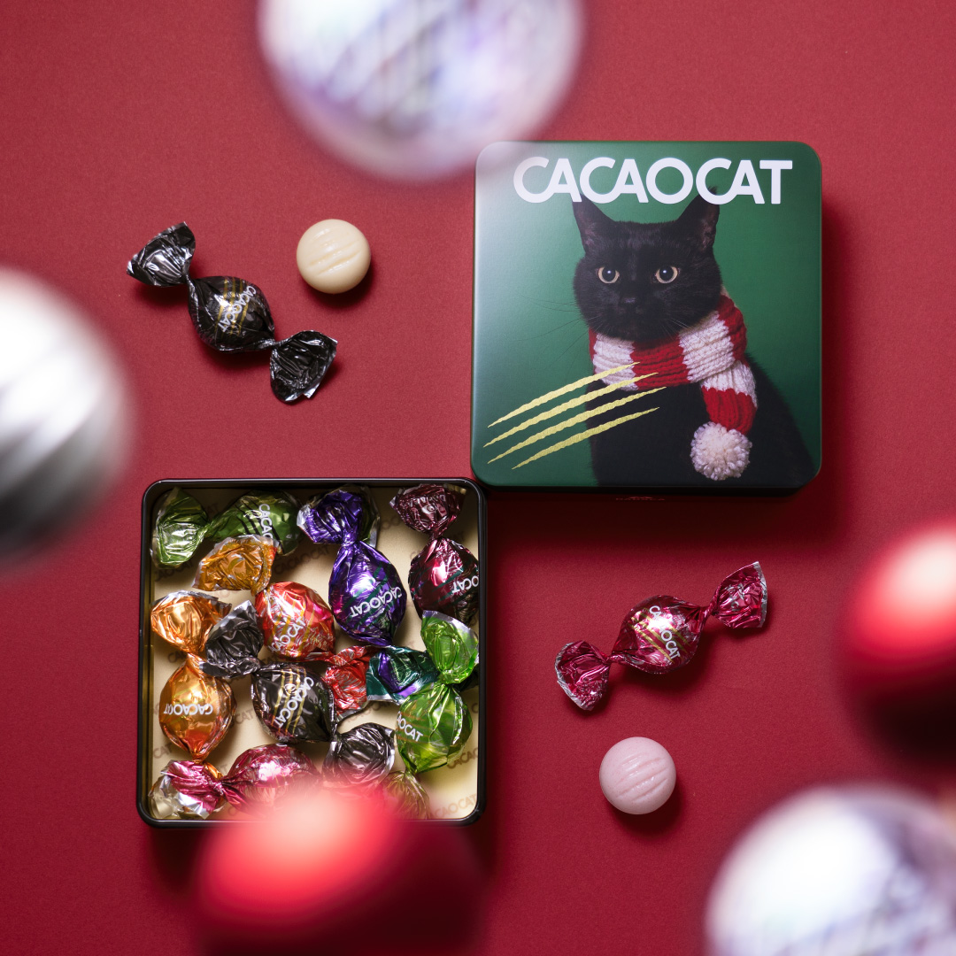 【期間限定】CACAOCAT 缶 ミックス 8 個入り CHRISTMAS