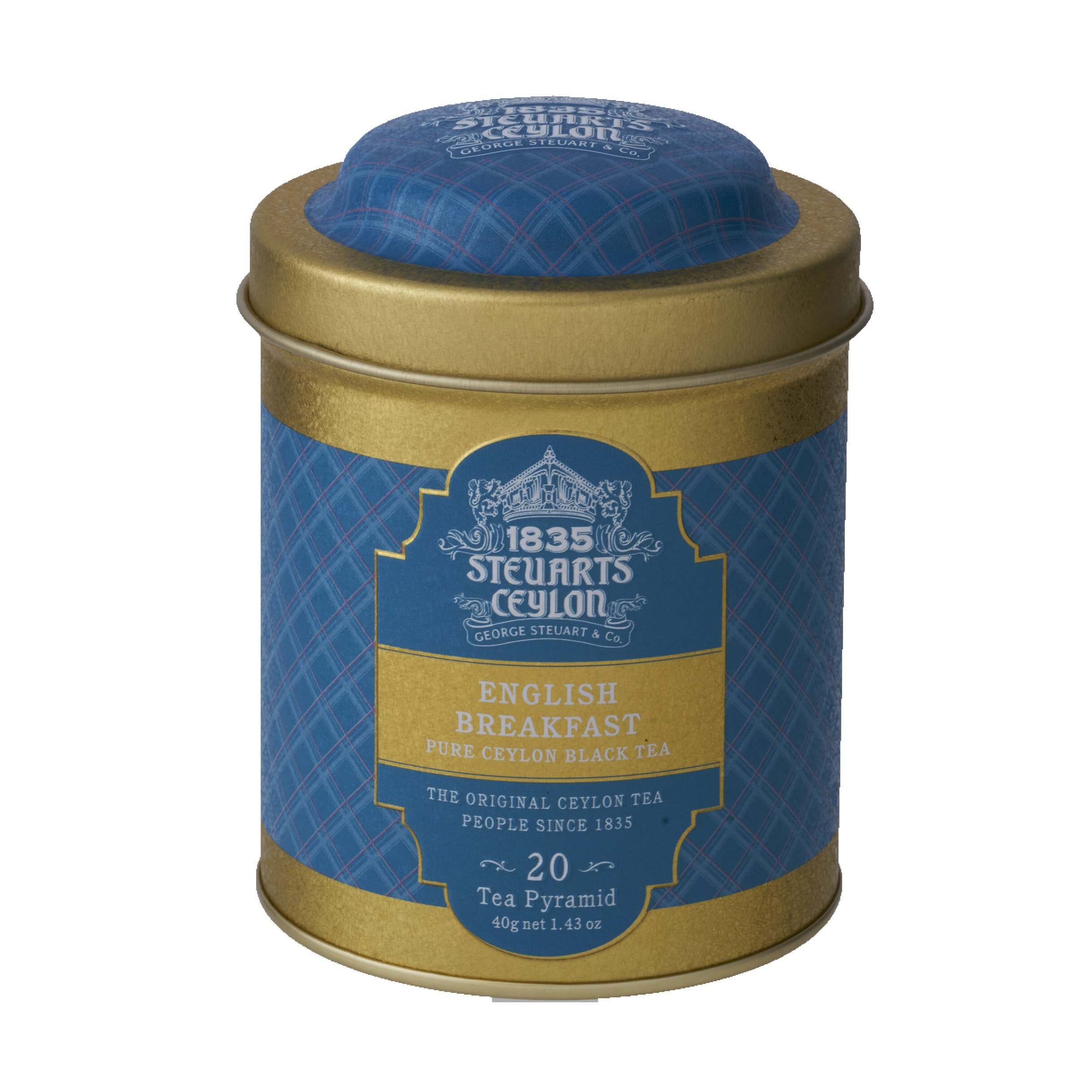 【ファーストクラスで採用された紅茶】George Steuart Tea トライアングルバッグ2缶セット(ヴィンテージアールグレイ×イングリッシュブレックファスト)