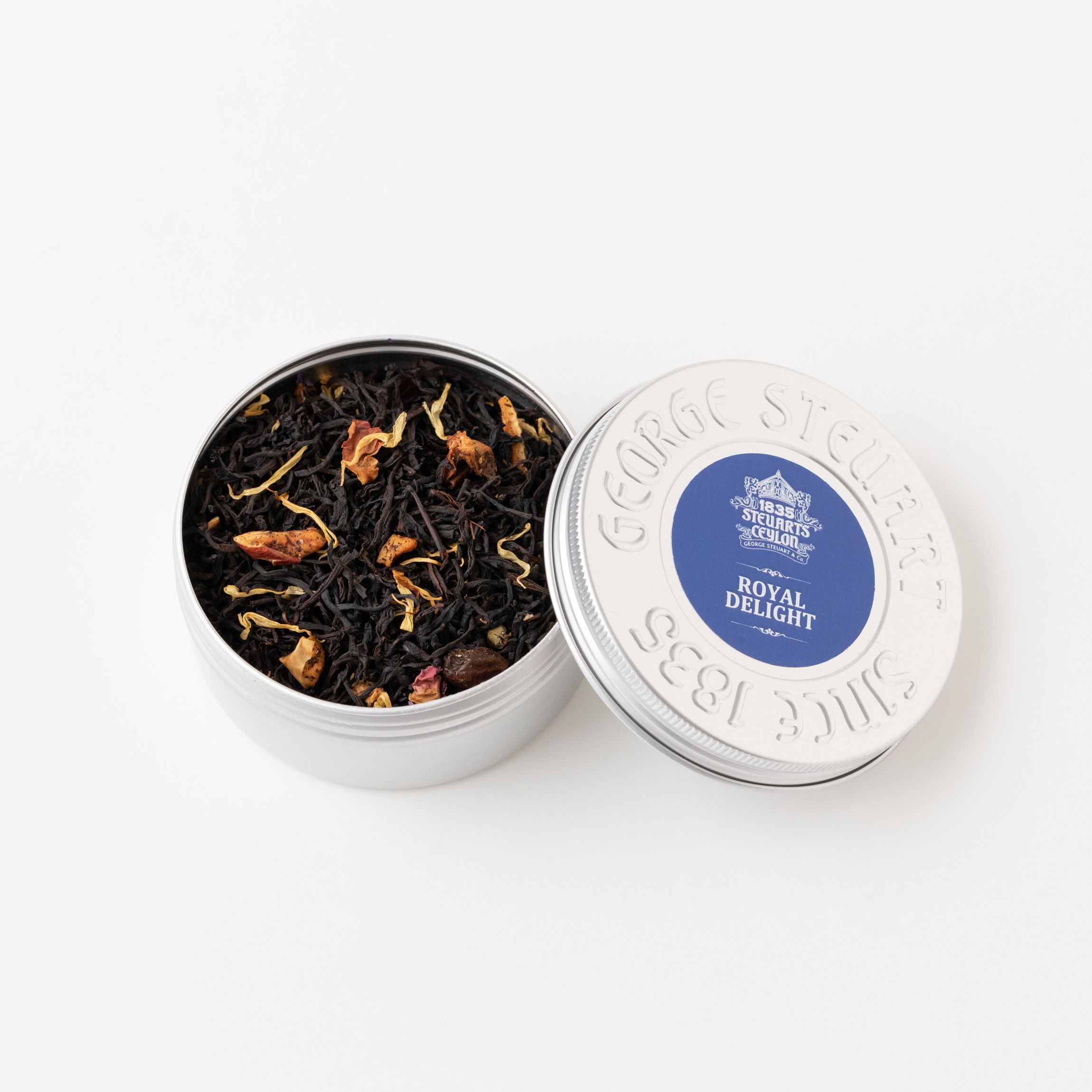 【ギフトボックス】リーフティーミニ缶2個セット（白） ロイヤルディライト+アールグレイ