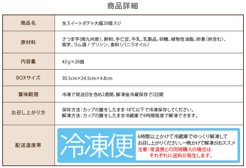もちやわ・生スイートポテト大福20個入～ギフトボックスタイプ～