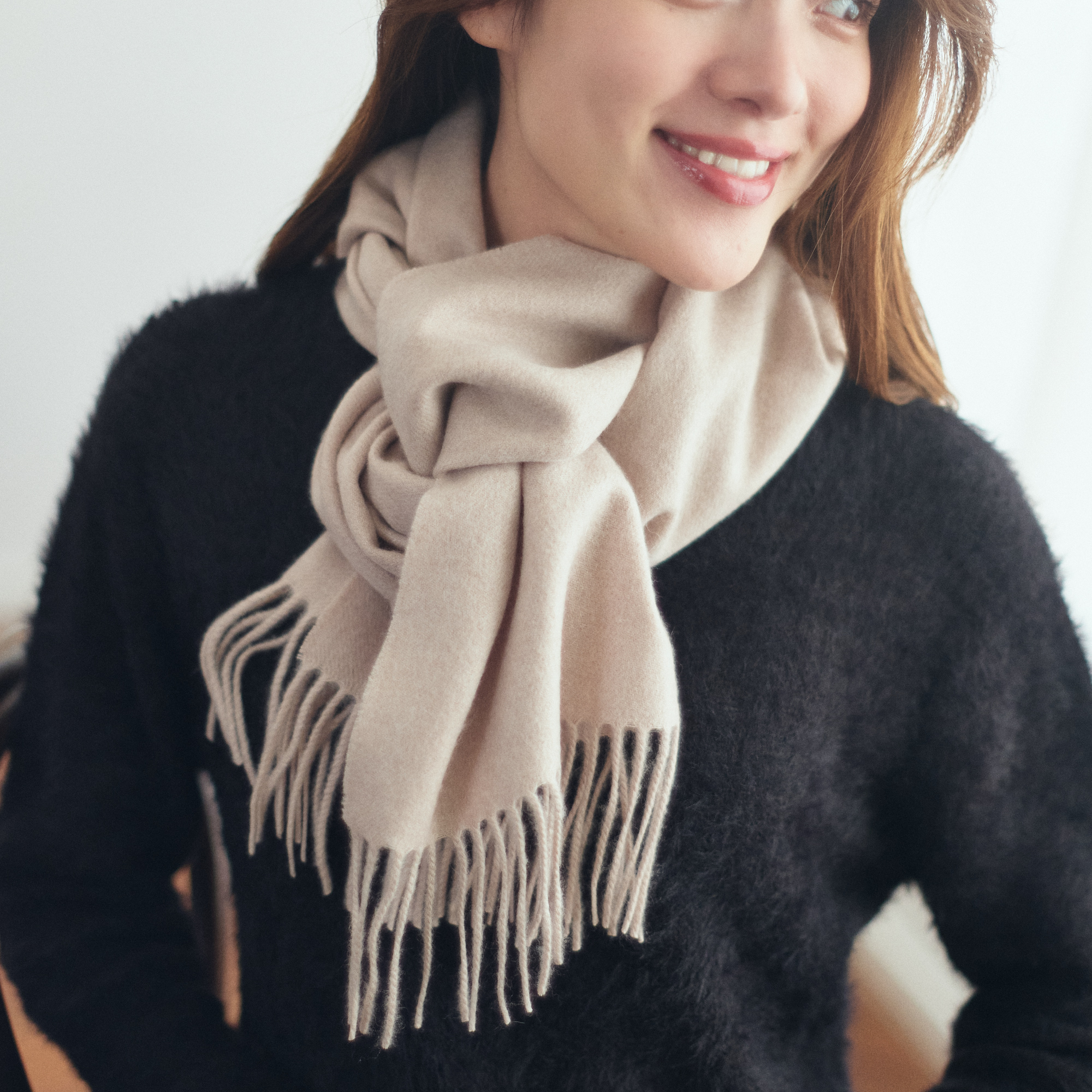 【刺繍名入れギフト】カシミヤ100%マフラー