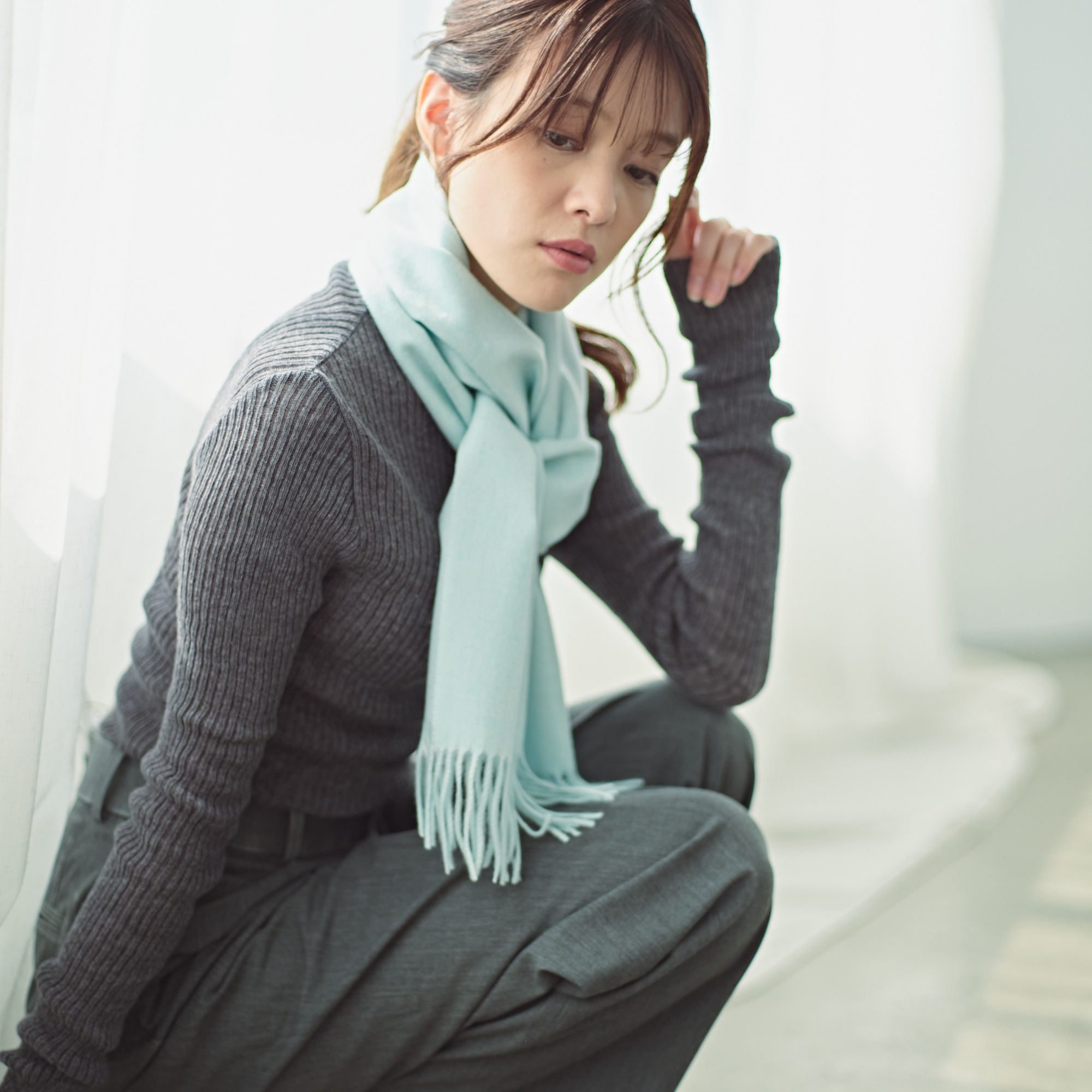 【刺繍名入れギフト】カシミヤ100%マフラー