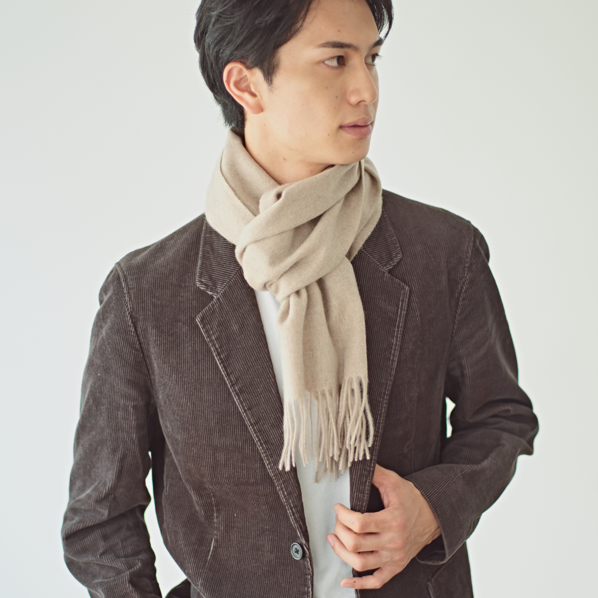 【刺繍名入れギフト】カシミヤ100%マフラー