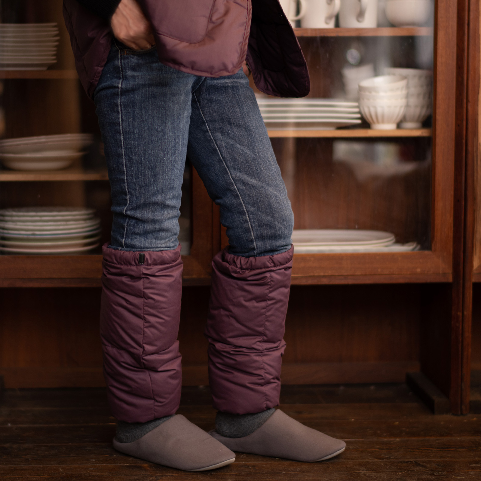 【いつでも足元あたたか】ヘヴンリーダウンレッグウォーマー