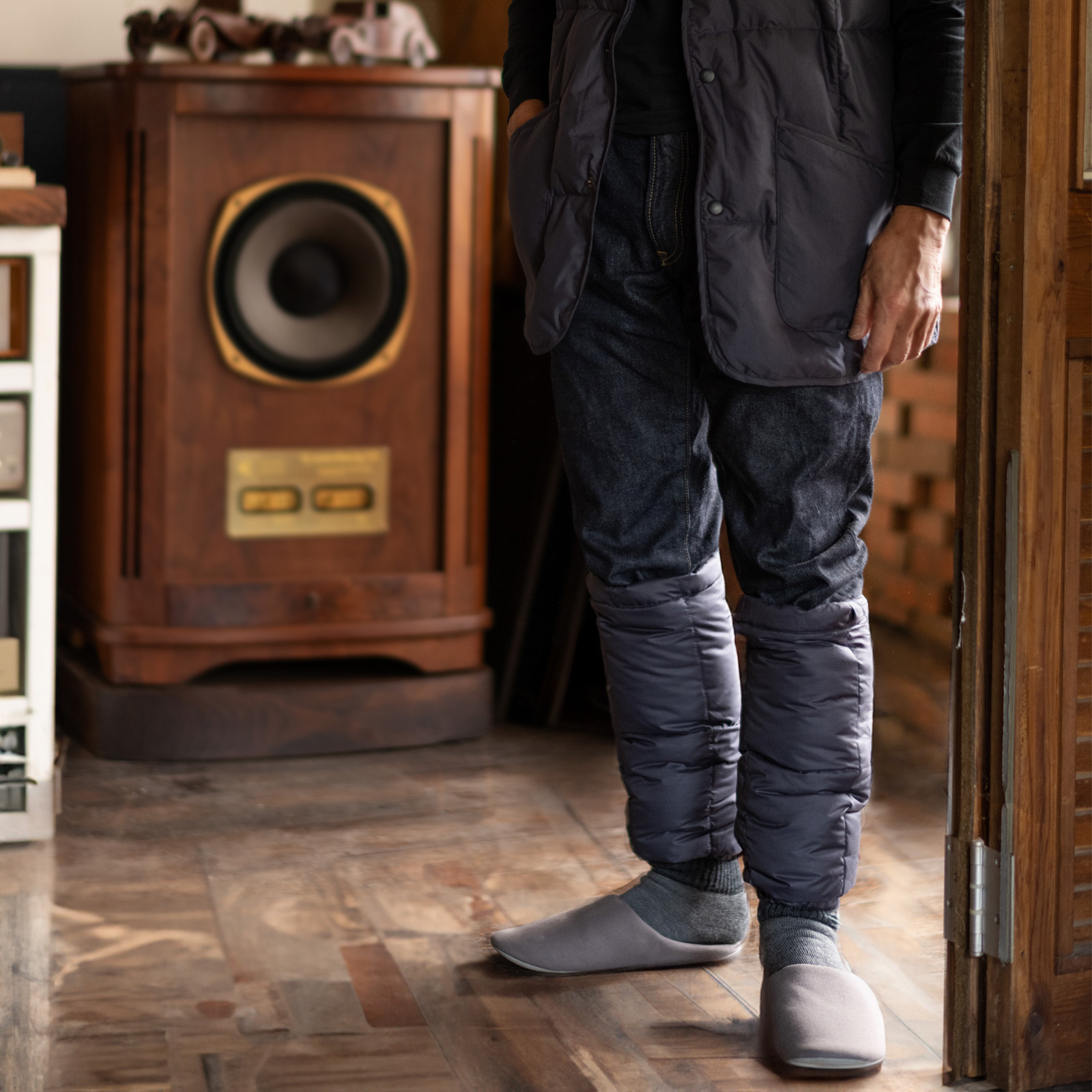 【いつでも足元あたたか】ヘヴンリーダウンレッグウォーマー