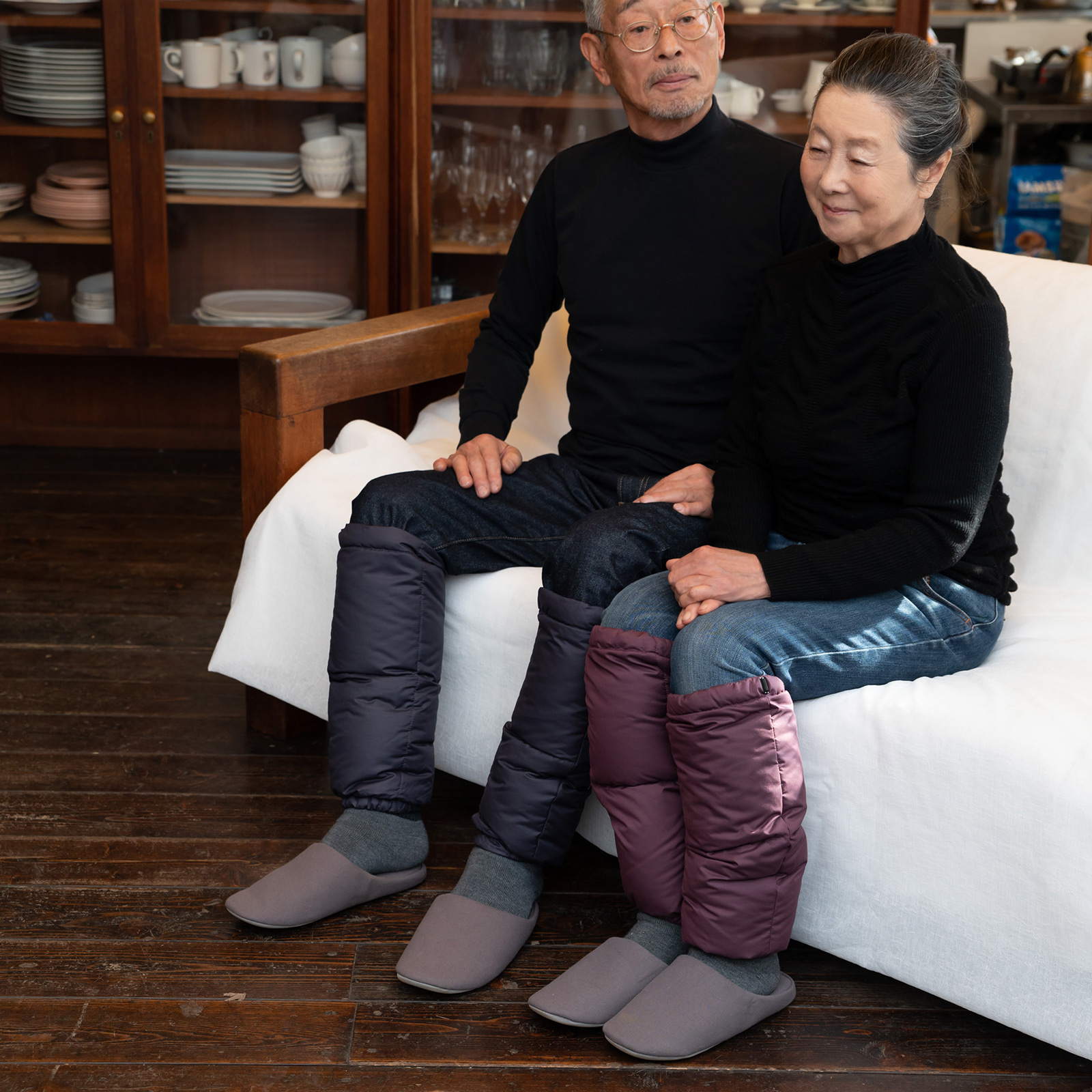 【いつでも足元あたたか】ヘヴンリーダウンレッグウォーマー