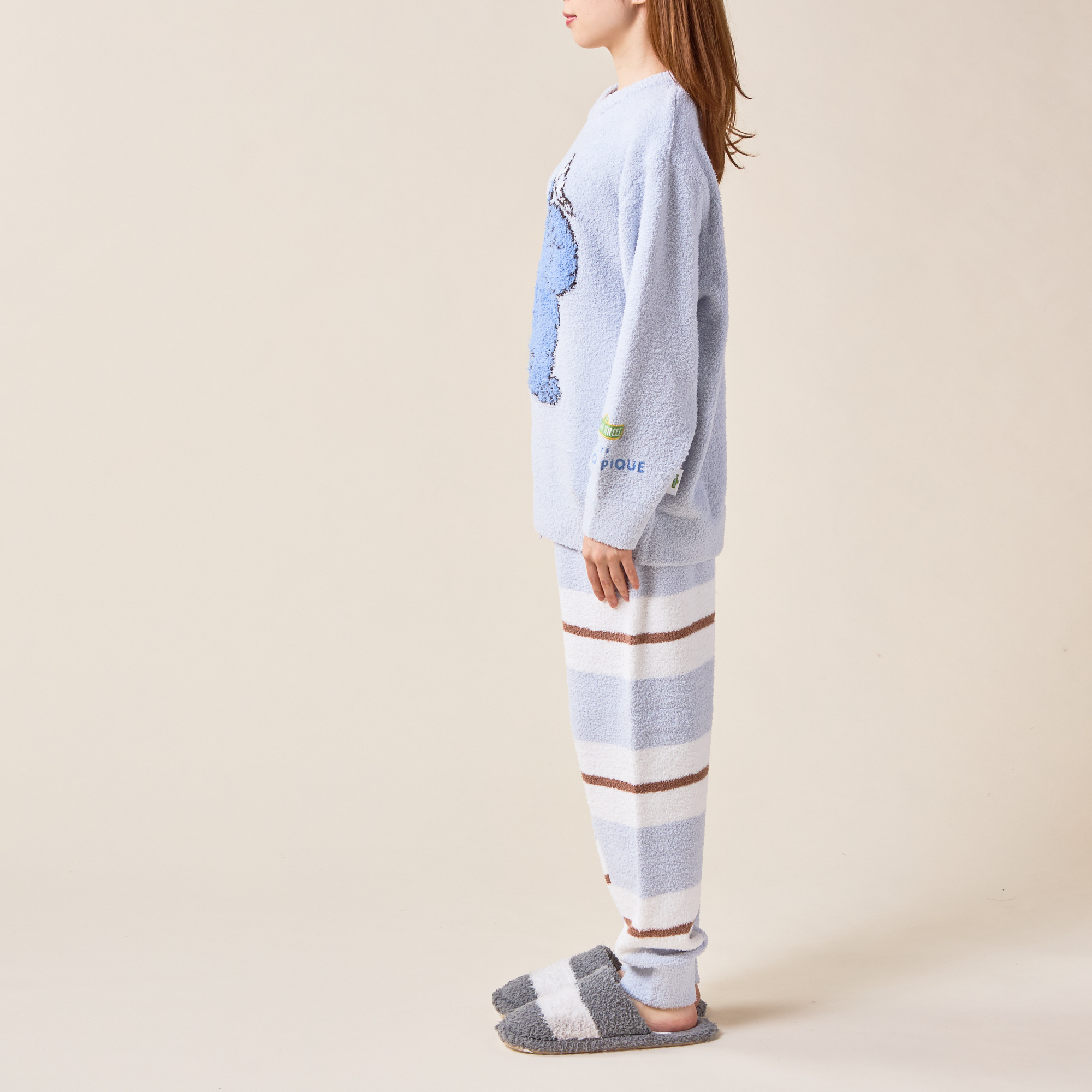 【WOMEN】【SESAME STREET】モチーフJQDプルオーバー&ロングパンツセット