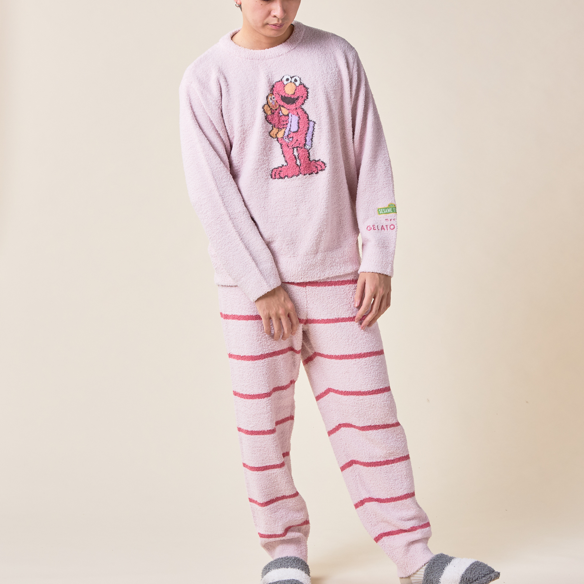 HOMME】【SESAME STREET】モチーフJQDプルオーバー&ロングパンツセット 