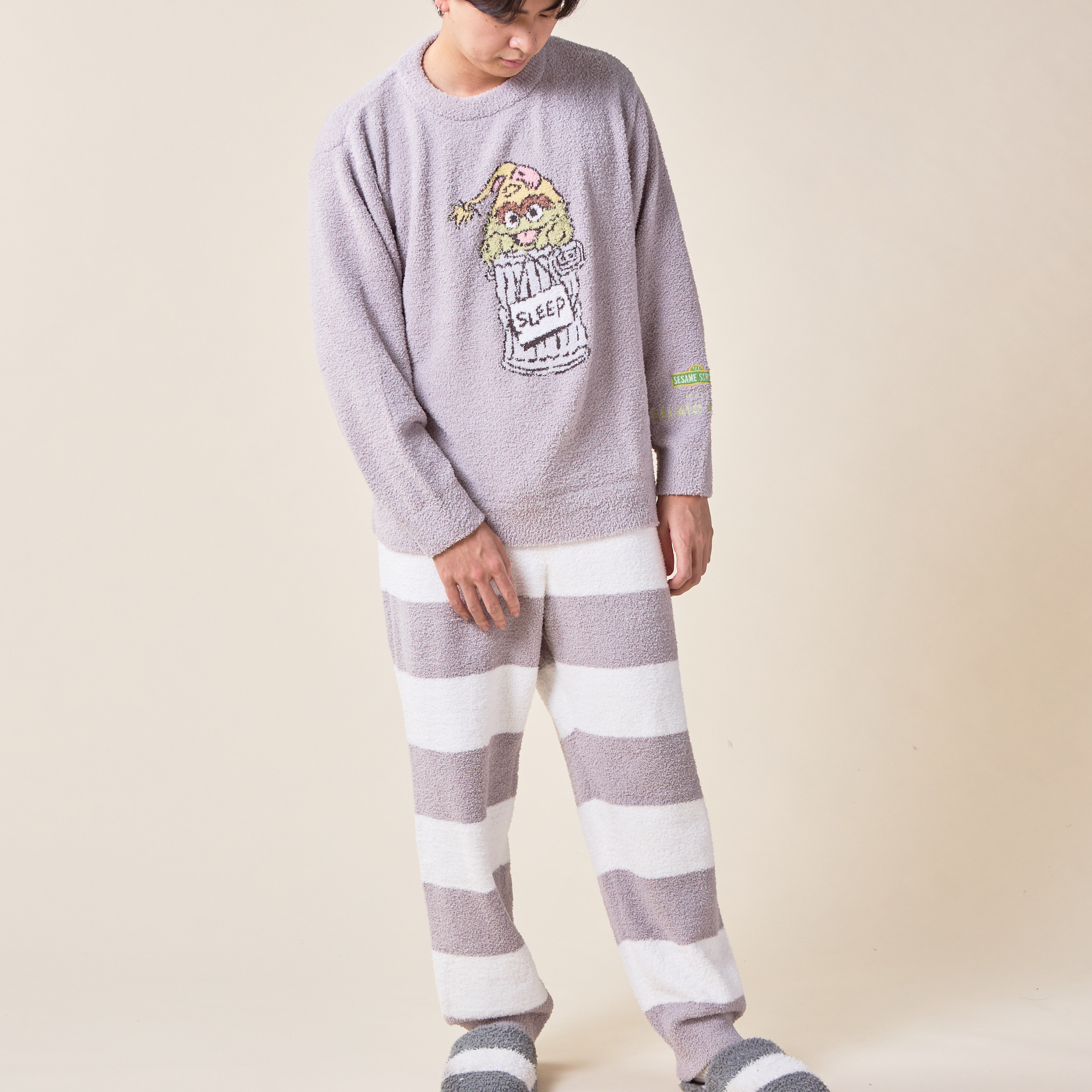 gelato pique【SESAME STREET】プルオーバー&パンツセット HOMME】【SESAME STREET】モチーフJQDプルオーバー&ロングパンツ