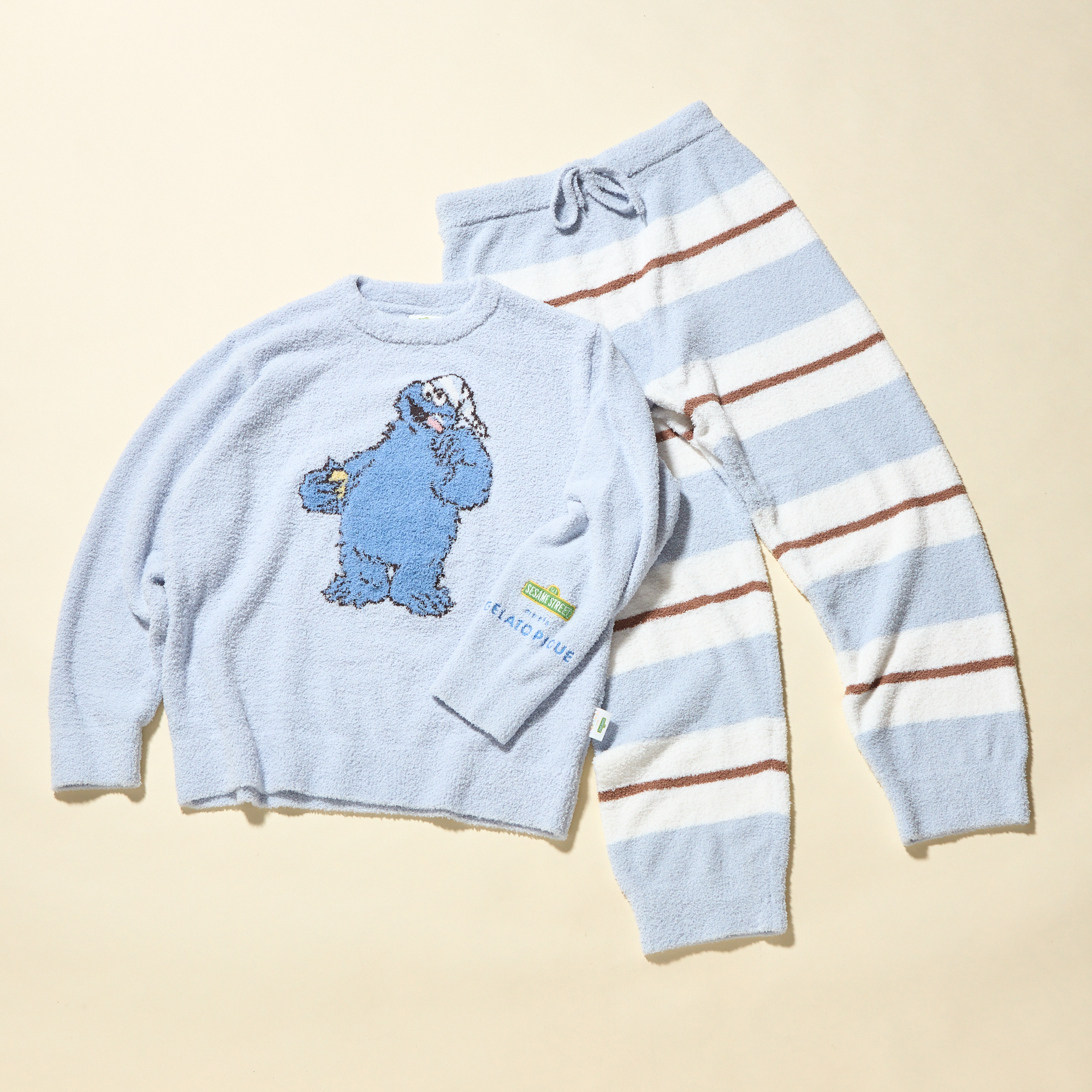 【HOMME】【SESAME STREET】モチーフJQDプルオーバー&ロングパンツセット