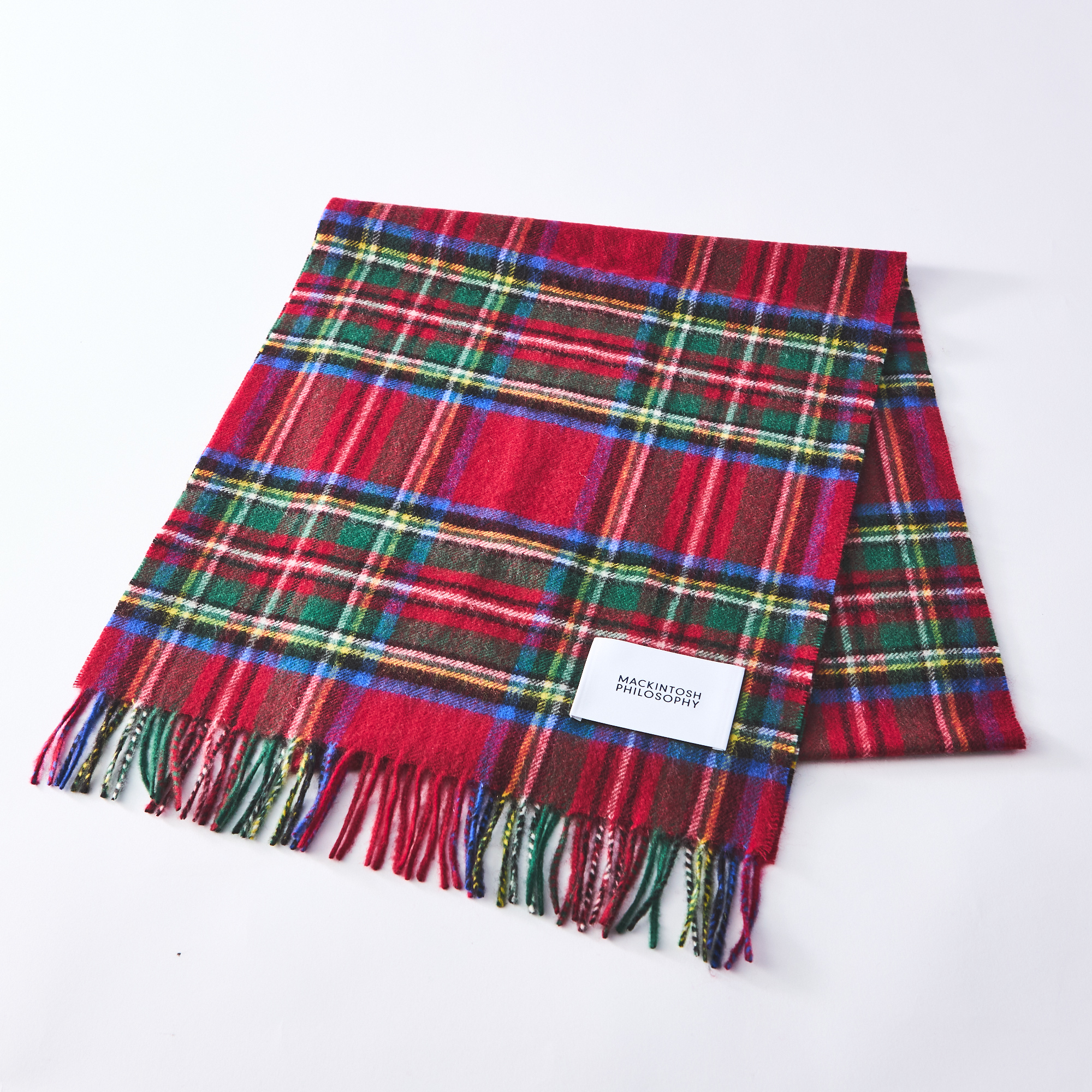 カシミヤチェックマフラー【ブランドBOX入り】