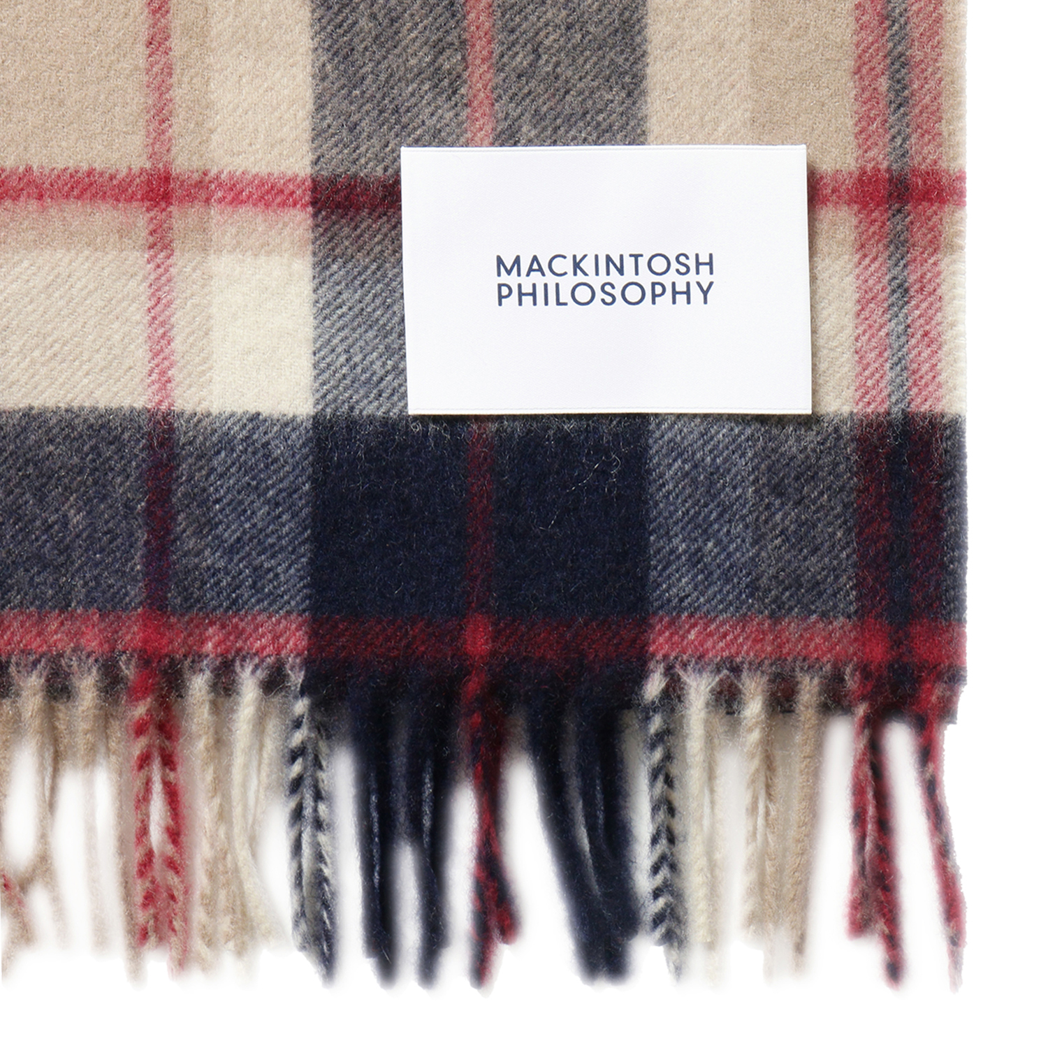 カシミヤチェックマフラー【ブランドBOX入り】