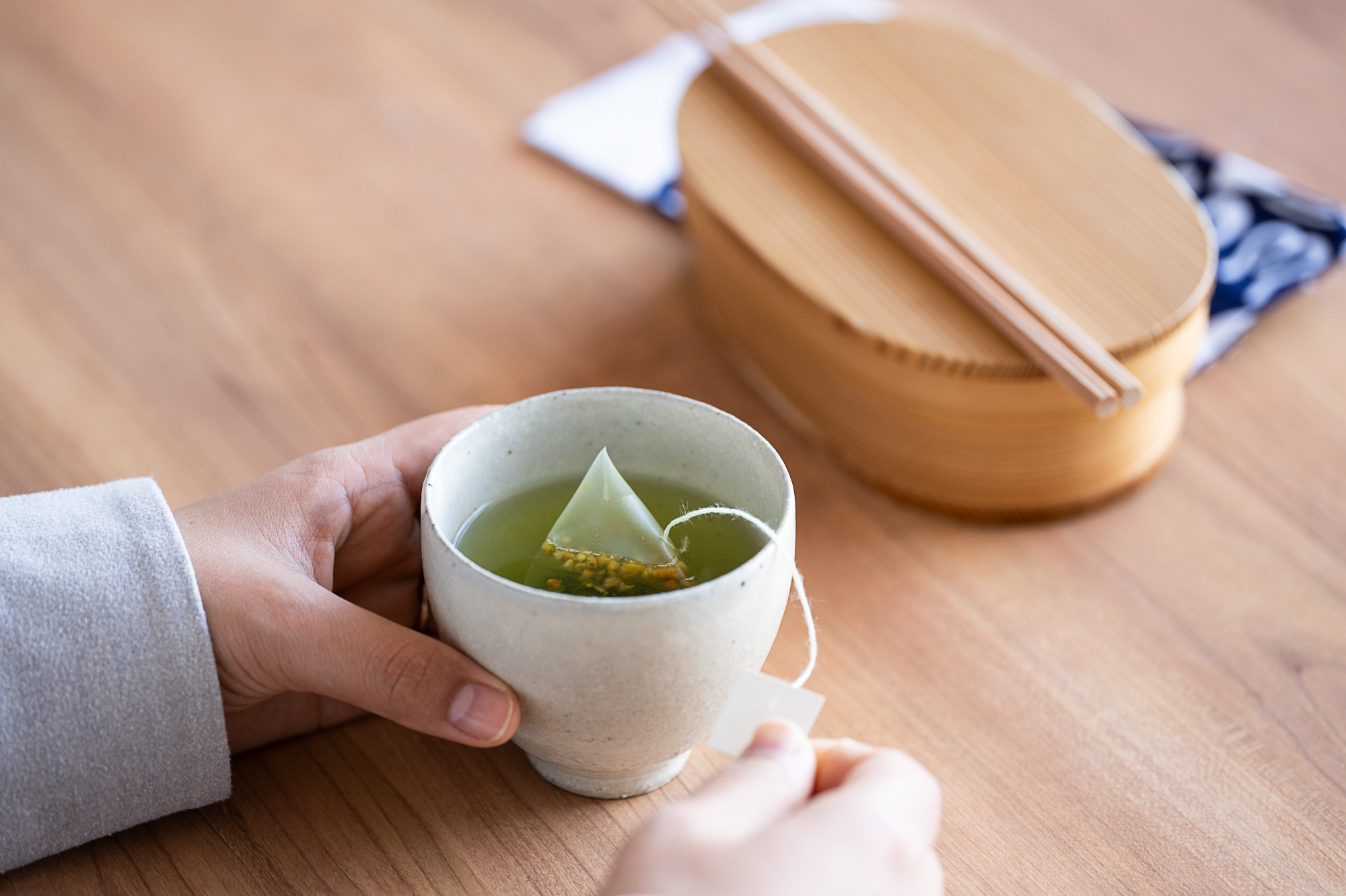 抹茶カステラとお茶のセット