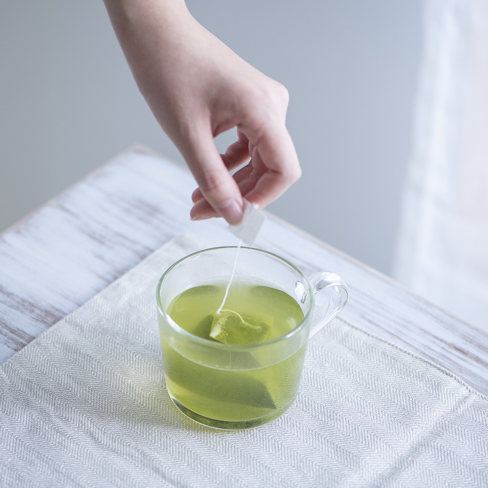 抹茶カステラとお茶のセット