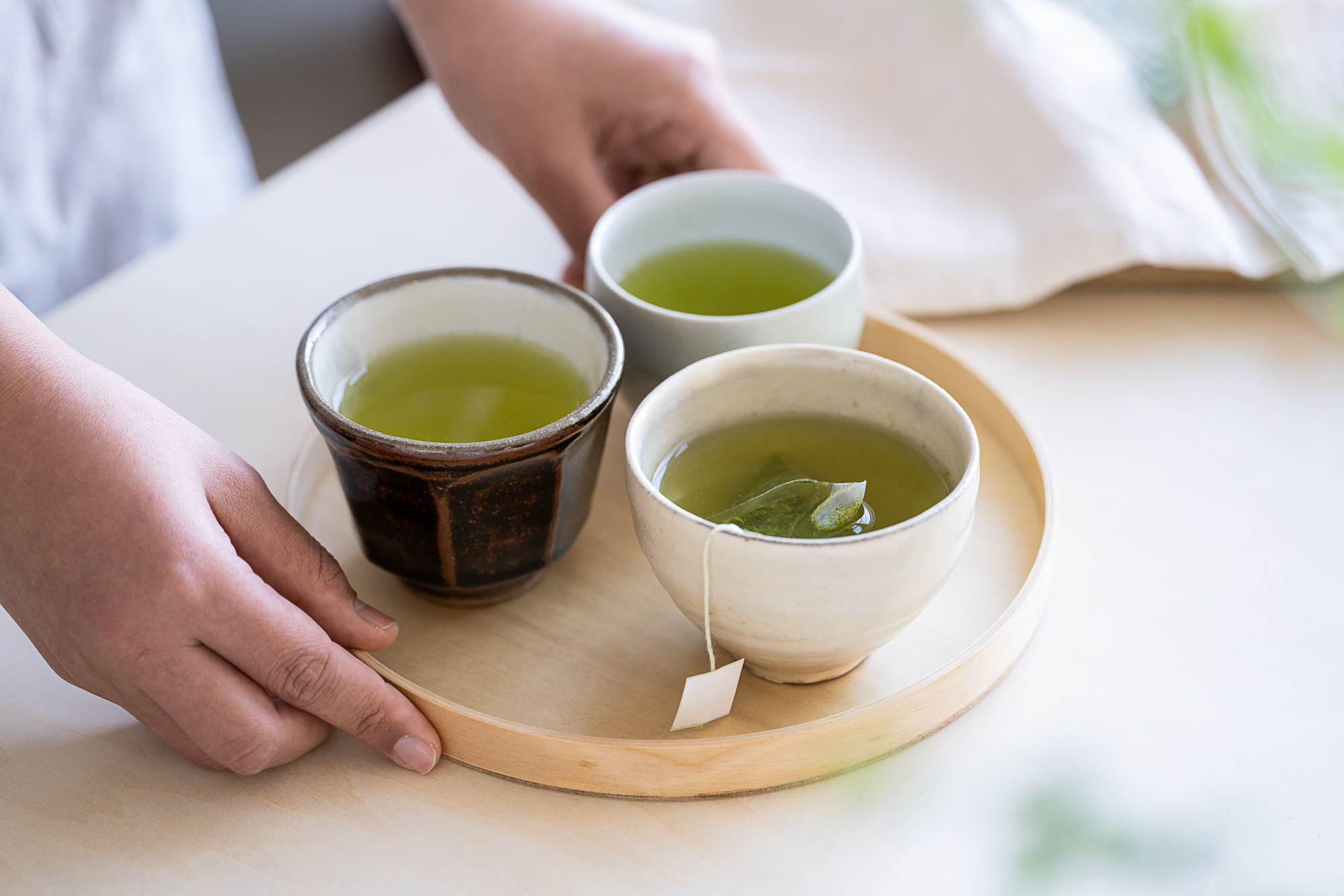 すいーとぽてと、フィナンシェとお茶のセット