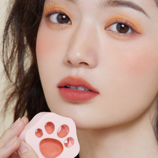 【ギフトBOX付】ネコ肉球チーク＆ブラシセット