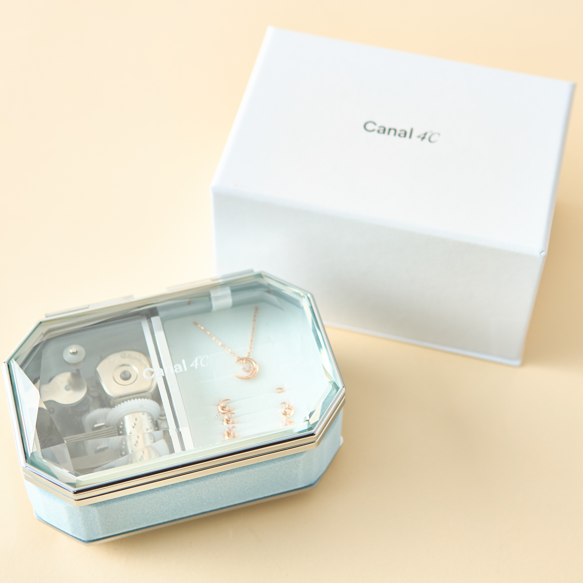 名入れケース】月モチーフネックレス＆ピアス2点セット | Canal4 