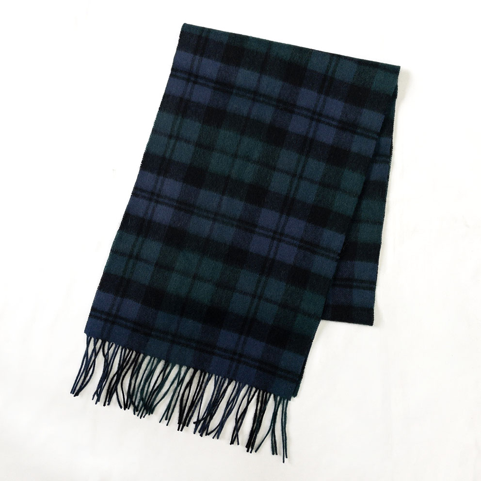 ウォッシャブルウール100%タータンチェックマフラー