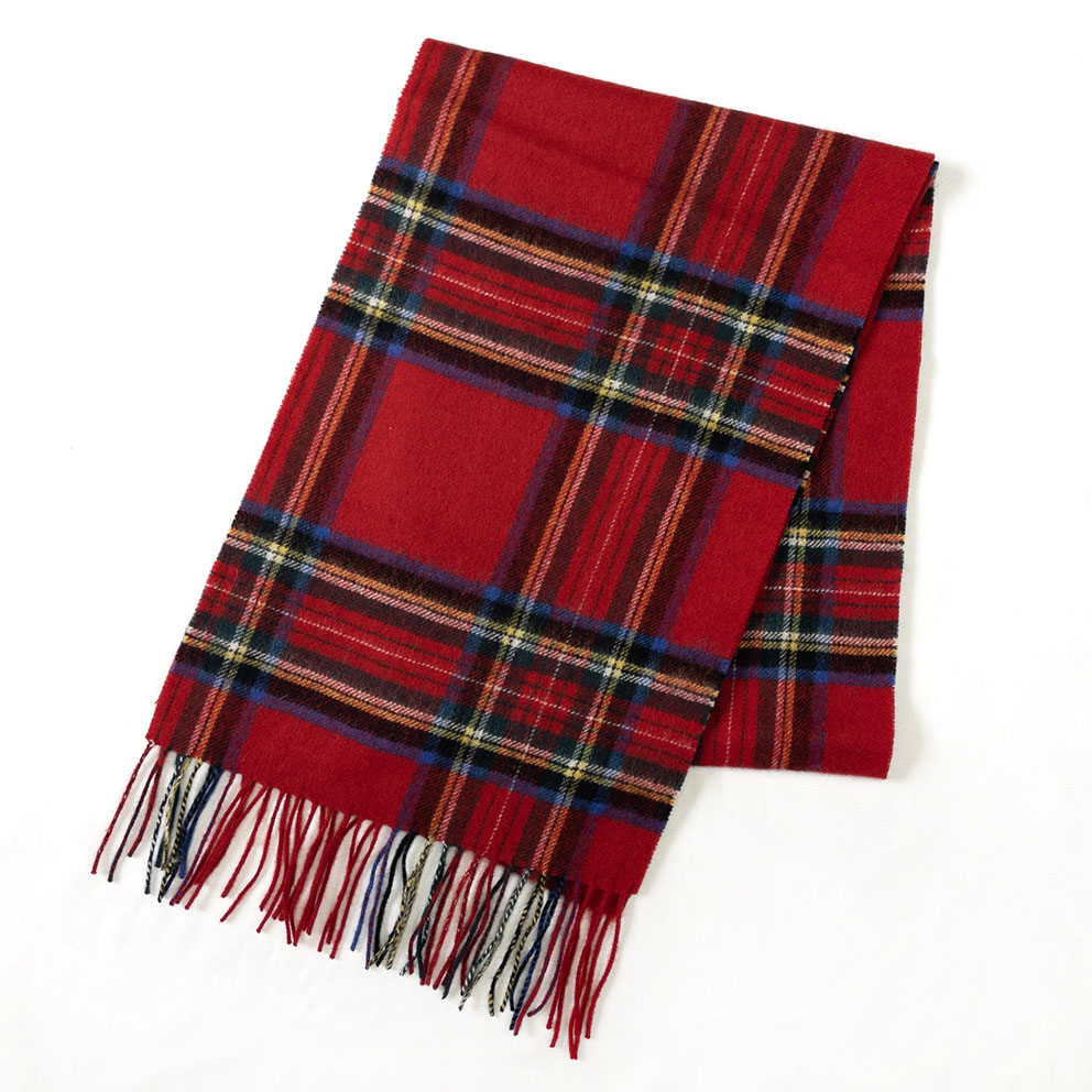 ウォッシャブルウール100%タータンチェックマフラー