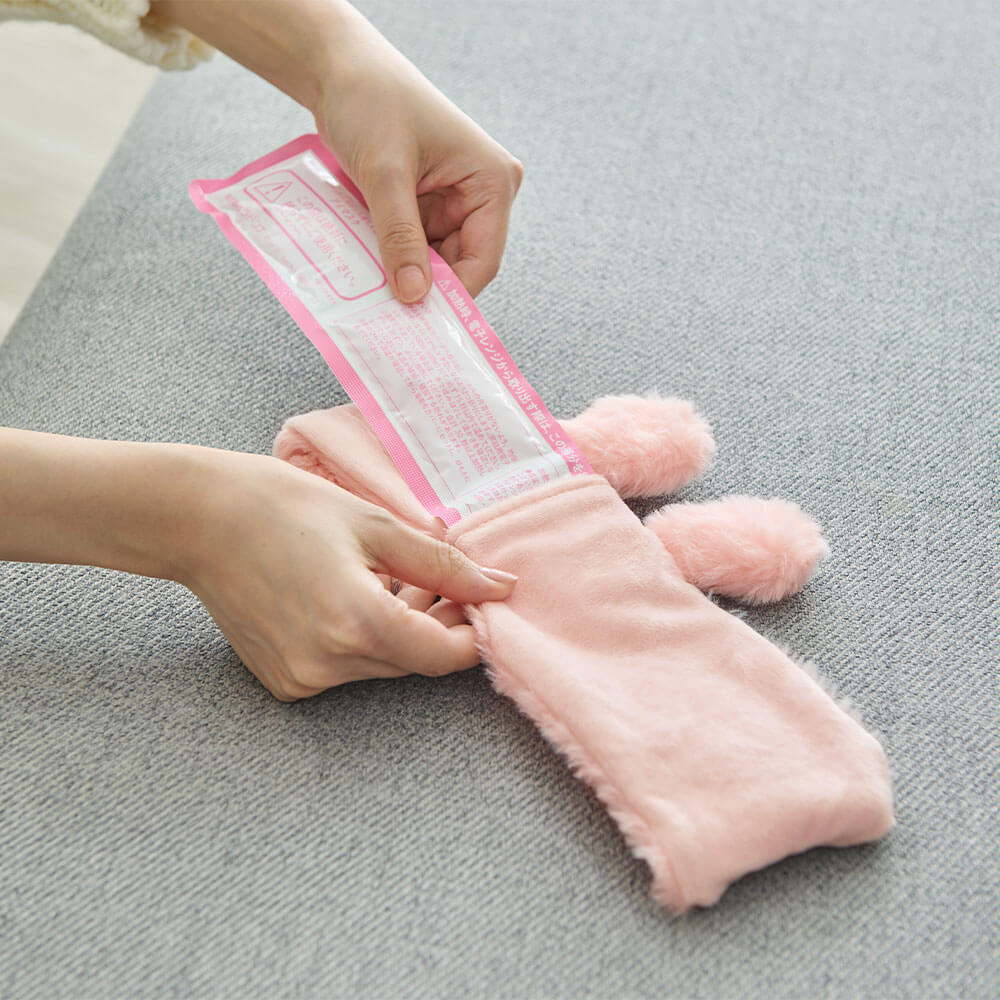 レンジですぐにホッカホカ ジェル湯たんぽ hocca アイマスク ねこ/うさぎ