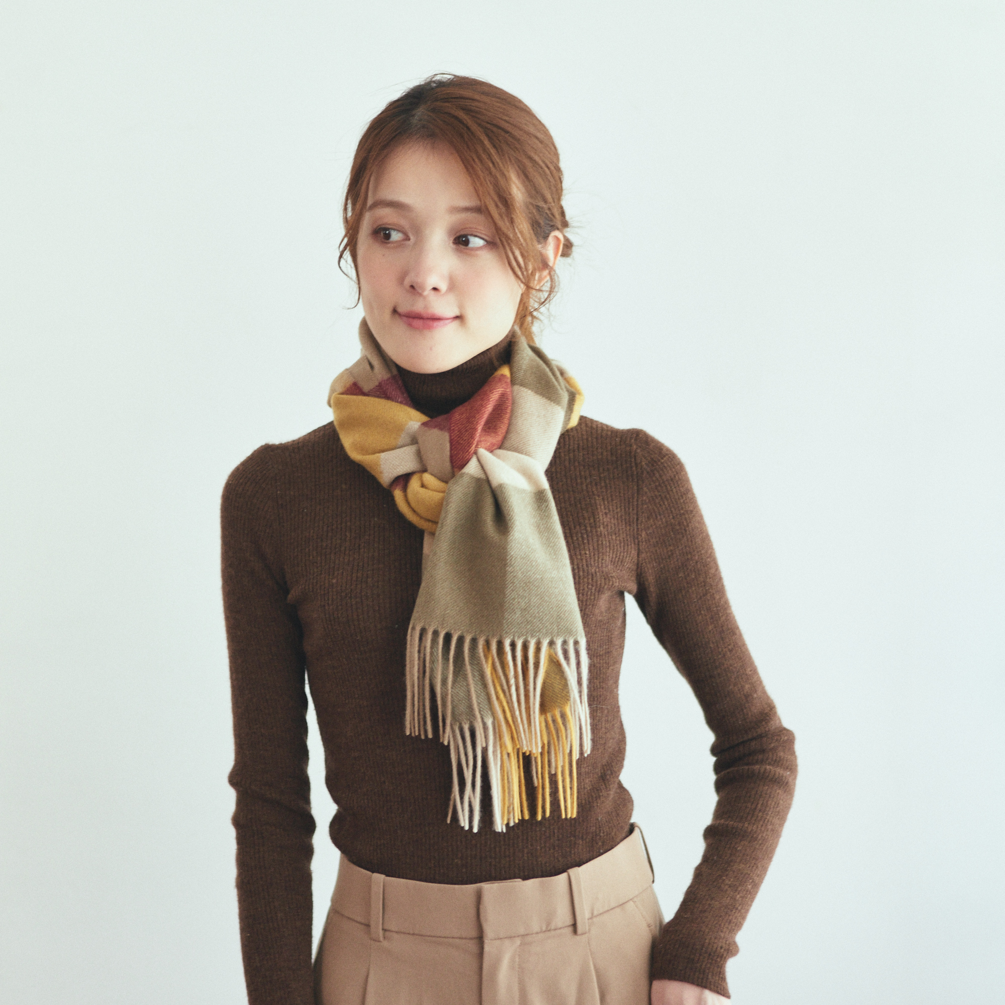 【名入れ/クリスマス限定ボックス付】大切な人に贈るカシミヤ100%マフラーとカフェギフトセット