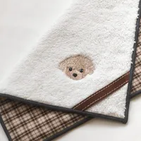 【名入れ/クリスマス限定ボックス付】カシミヤ100%マフラーとハンカチ[ INU or NEKO ]セット