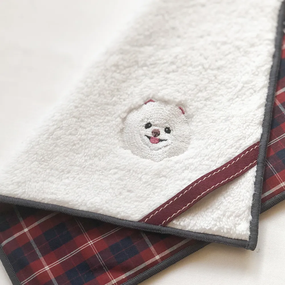 【名入れ/クリスマス限定ボックス付】カシミヤ100%マフラーとハンカチ[ INU or NEKO ]セット