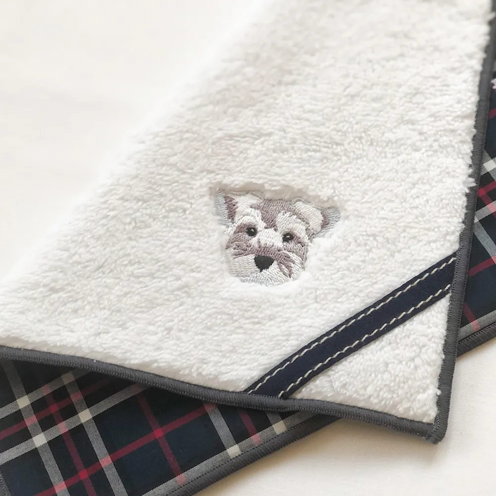 【名入れ/クリスマス限定ボックス付】カシミヤ100%マフラーとハンカチ[ INU or NEKO ]セット