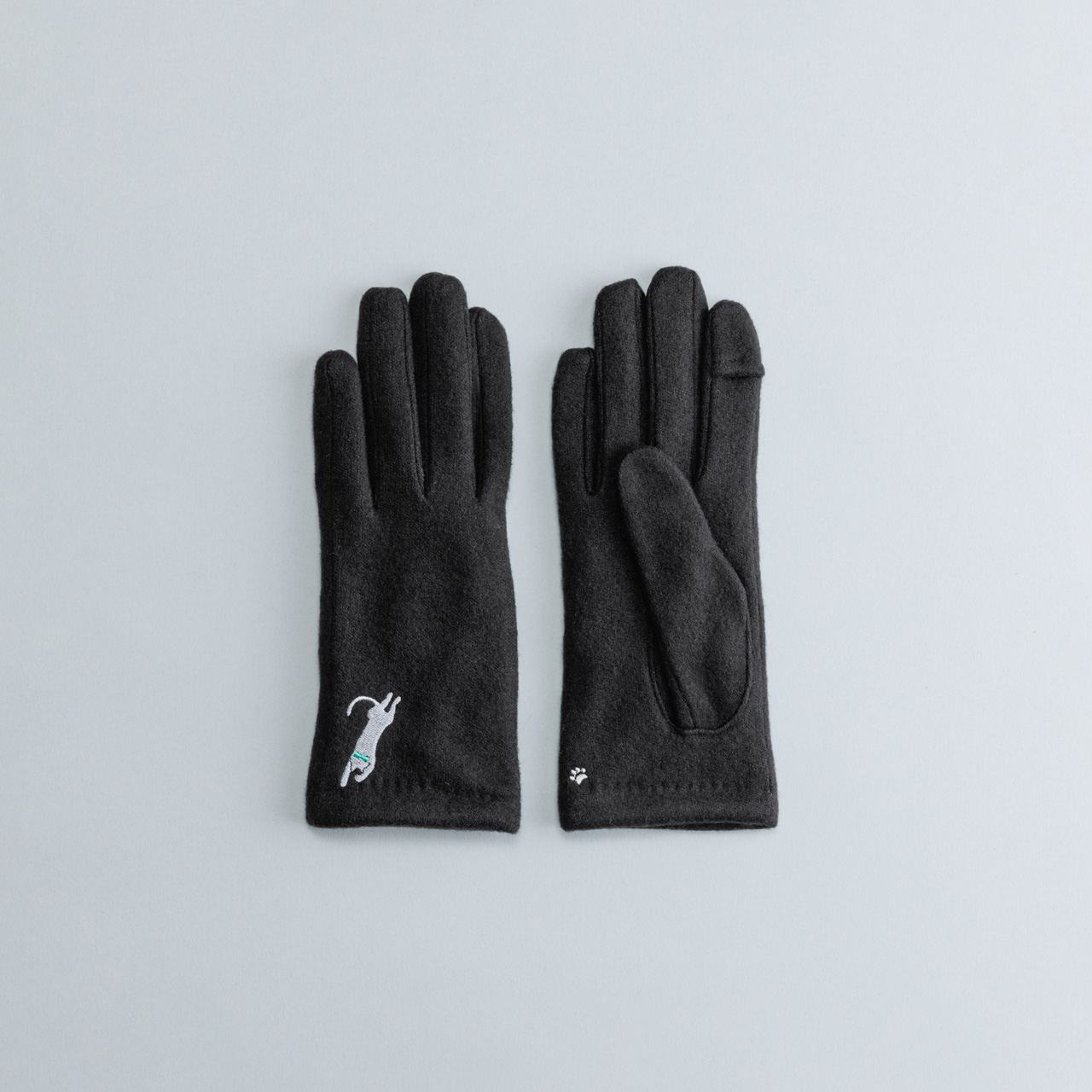 【WOMEN】おひるねねこ刺繍ジャージグローブ