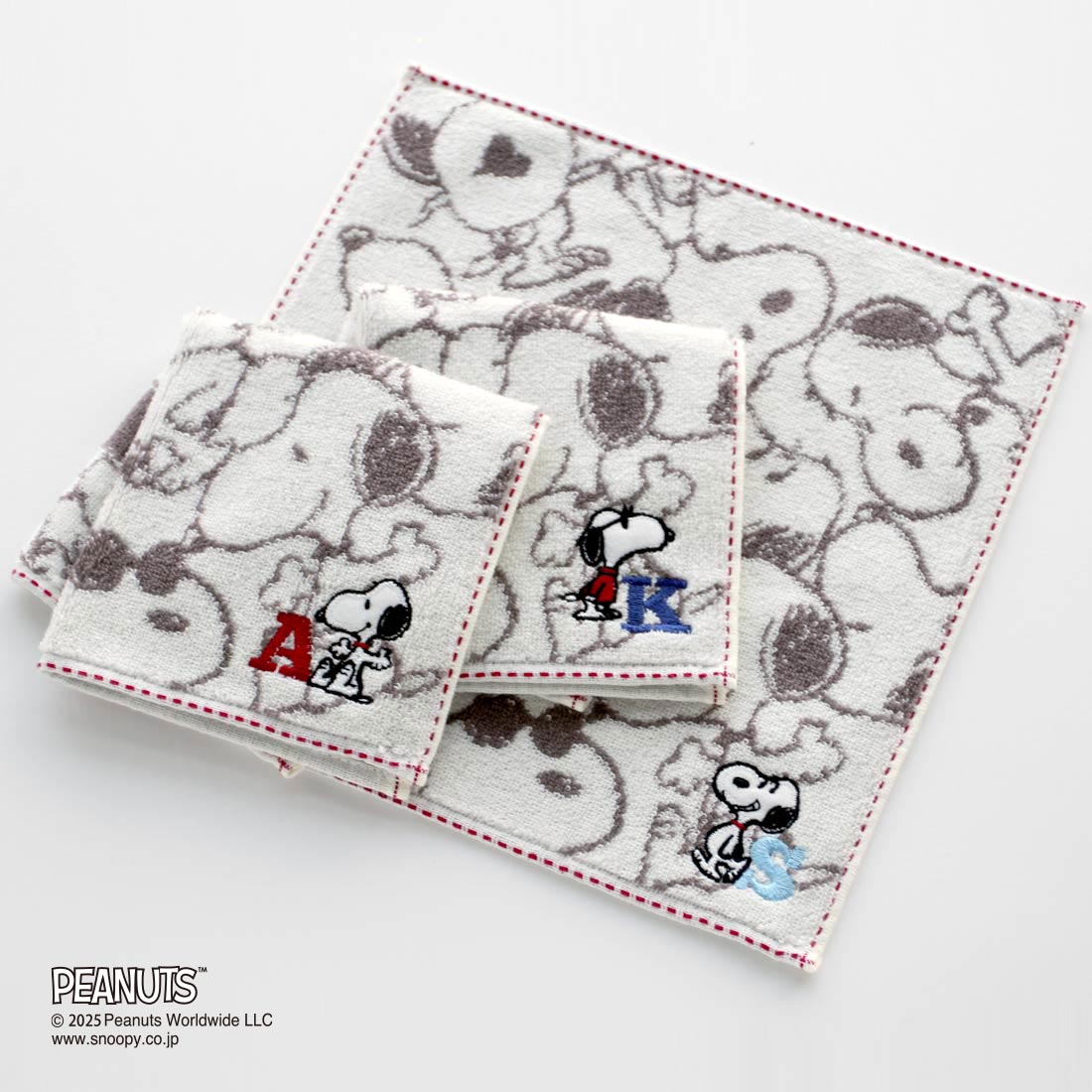 【スヌーピー好きに贈る】PEANUTS ラインレディースソックス&タオルハンカチ BOX