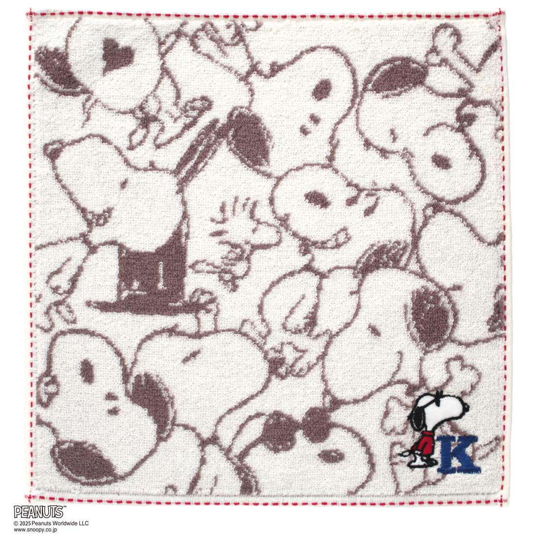【スヌーピー好きに贈る】PEANUTS ラインレディースソックス&タオルハンカチ BOX