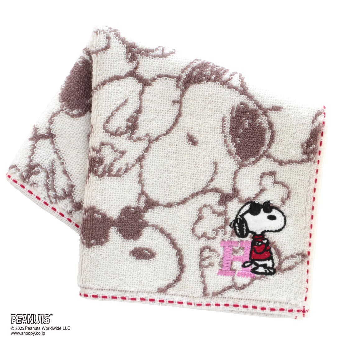 【スヌーピー好きに贈る】PEANUTS ラインレディースソックス&タオルハンカチ BOX
