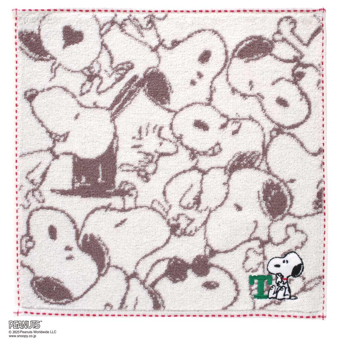 【スヌーピー好きに贈る】PEANUTS ラインレディースソックス&タオルハンカチ BOX