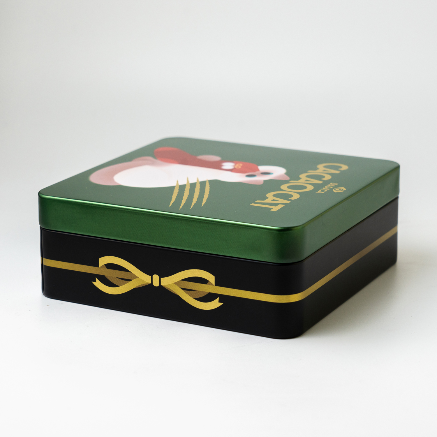 【クリスマス限定ボックス付】ハンカチとチョコと紅茶のねこちゃんセット