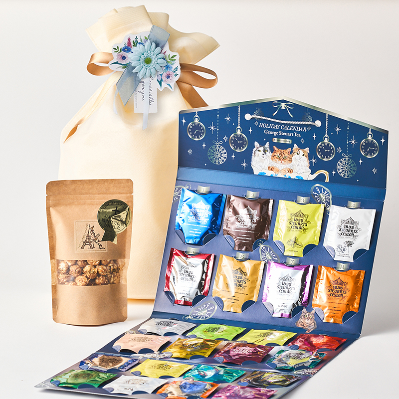 【ラッピング付】アドベントカレンダーと選べるスイーツのセット