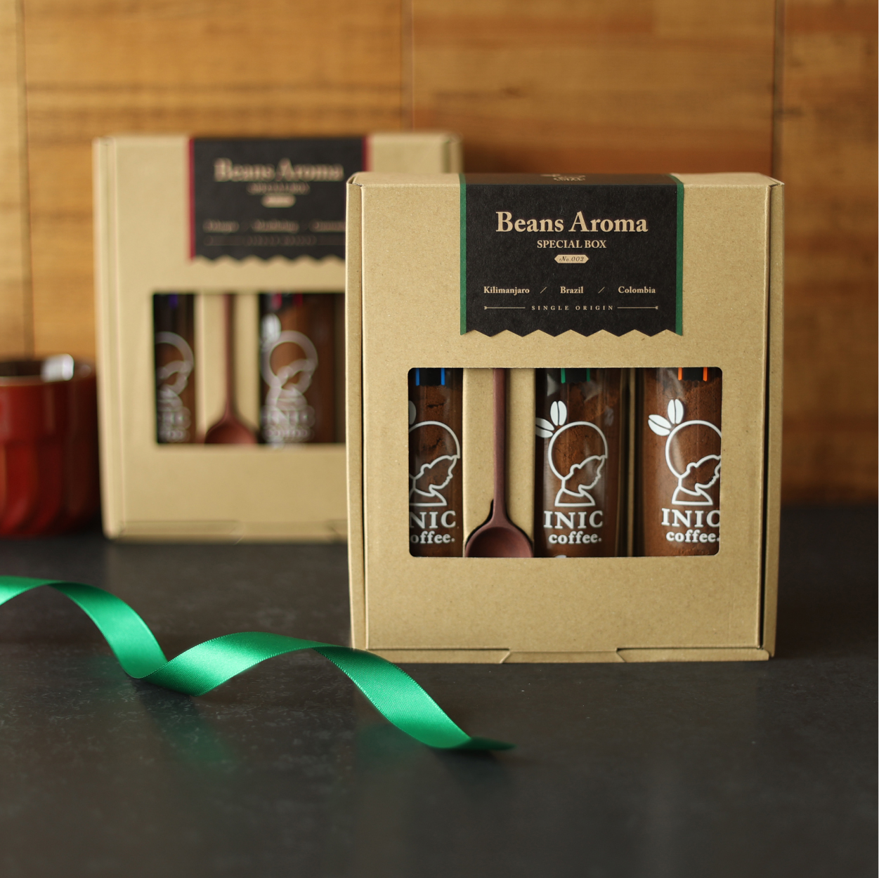 【クリスマス限定ラッピング付】彼氏へのプレゼントに!Harris Tweed グローブとコーヒーのセット