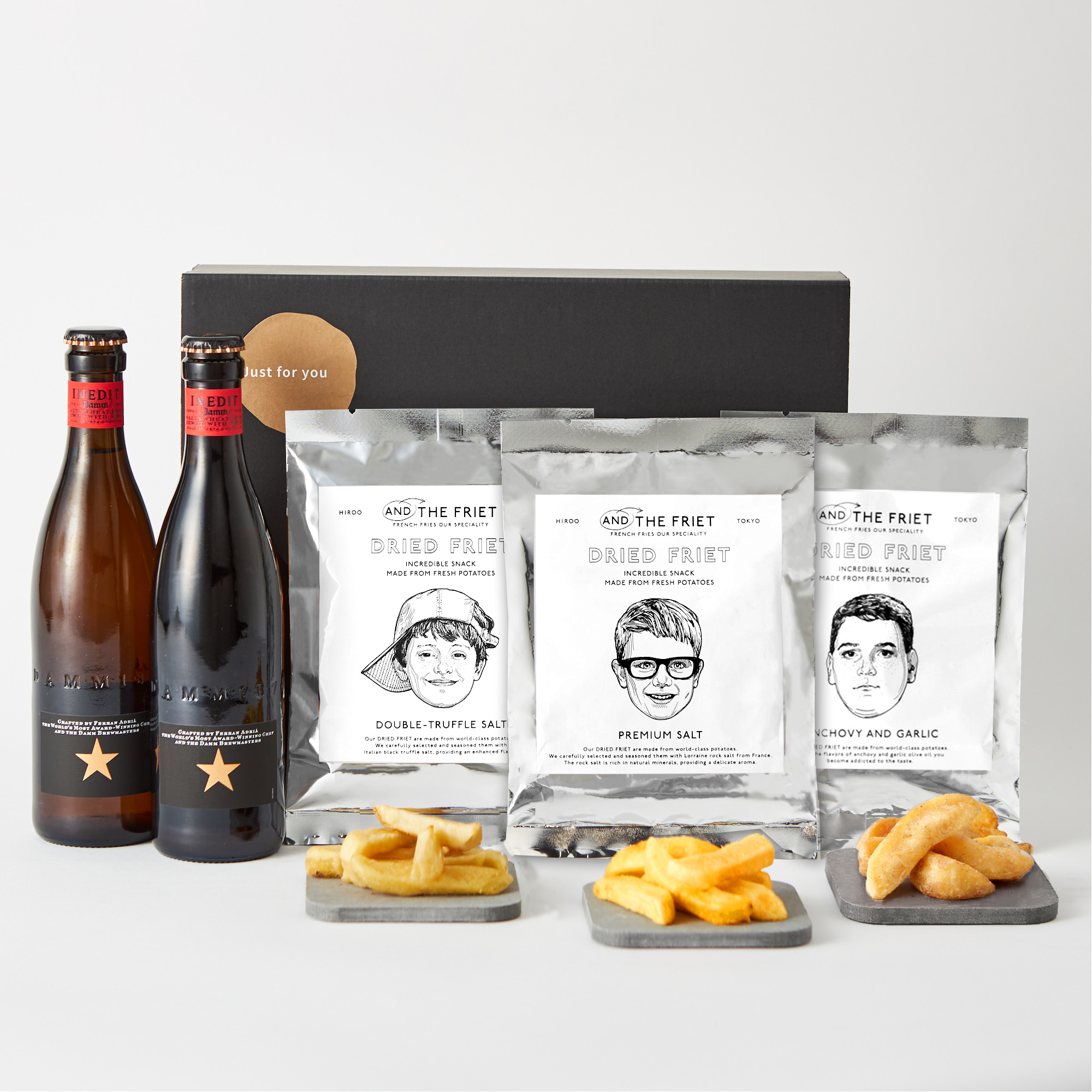 【タンプ限定】選べる贅沢スナック3パックと究極のビール2本のギフトセット