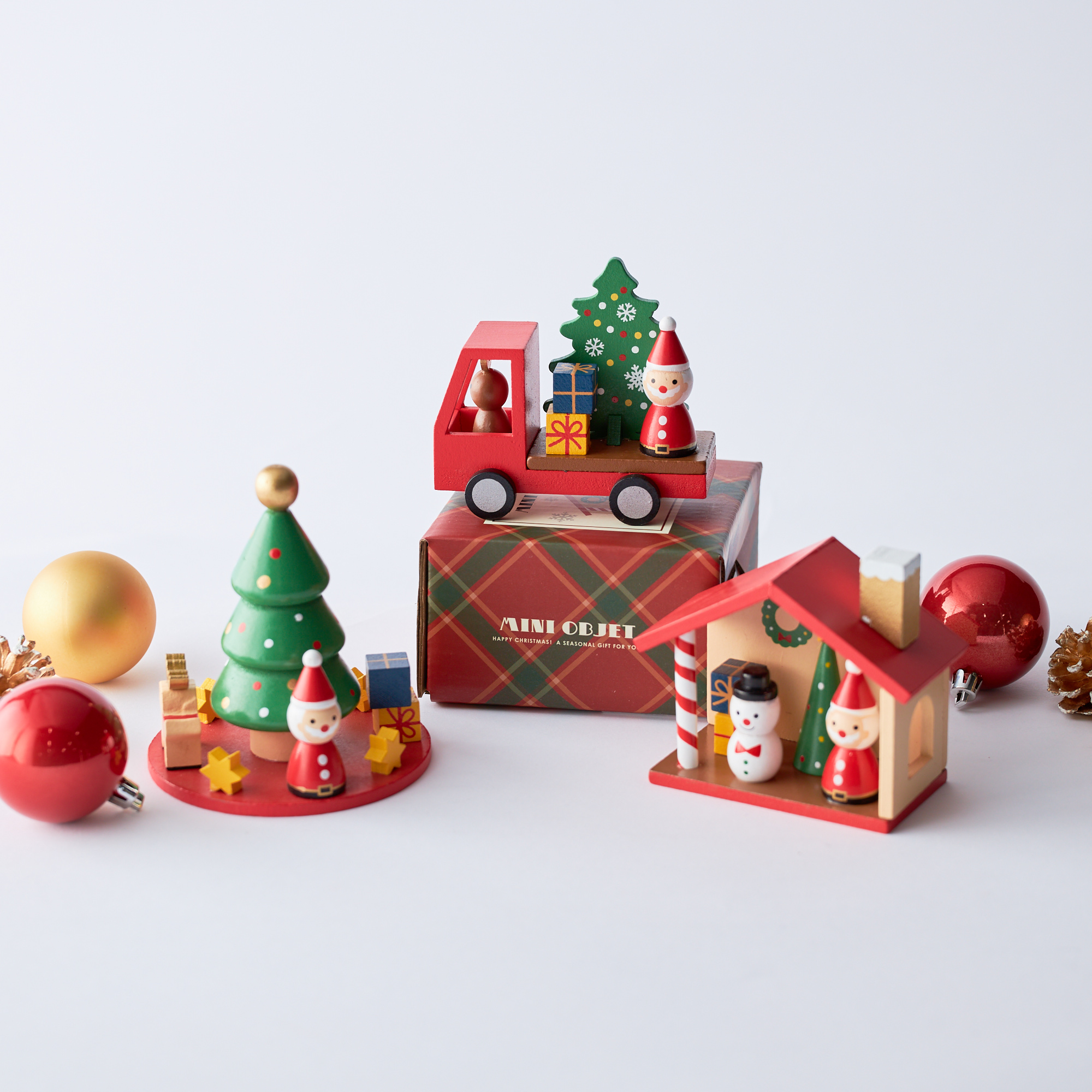 【そのまま渡せるBOX入り】クリスマス ミニオブジェ