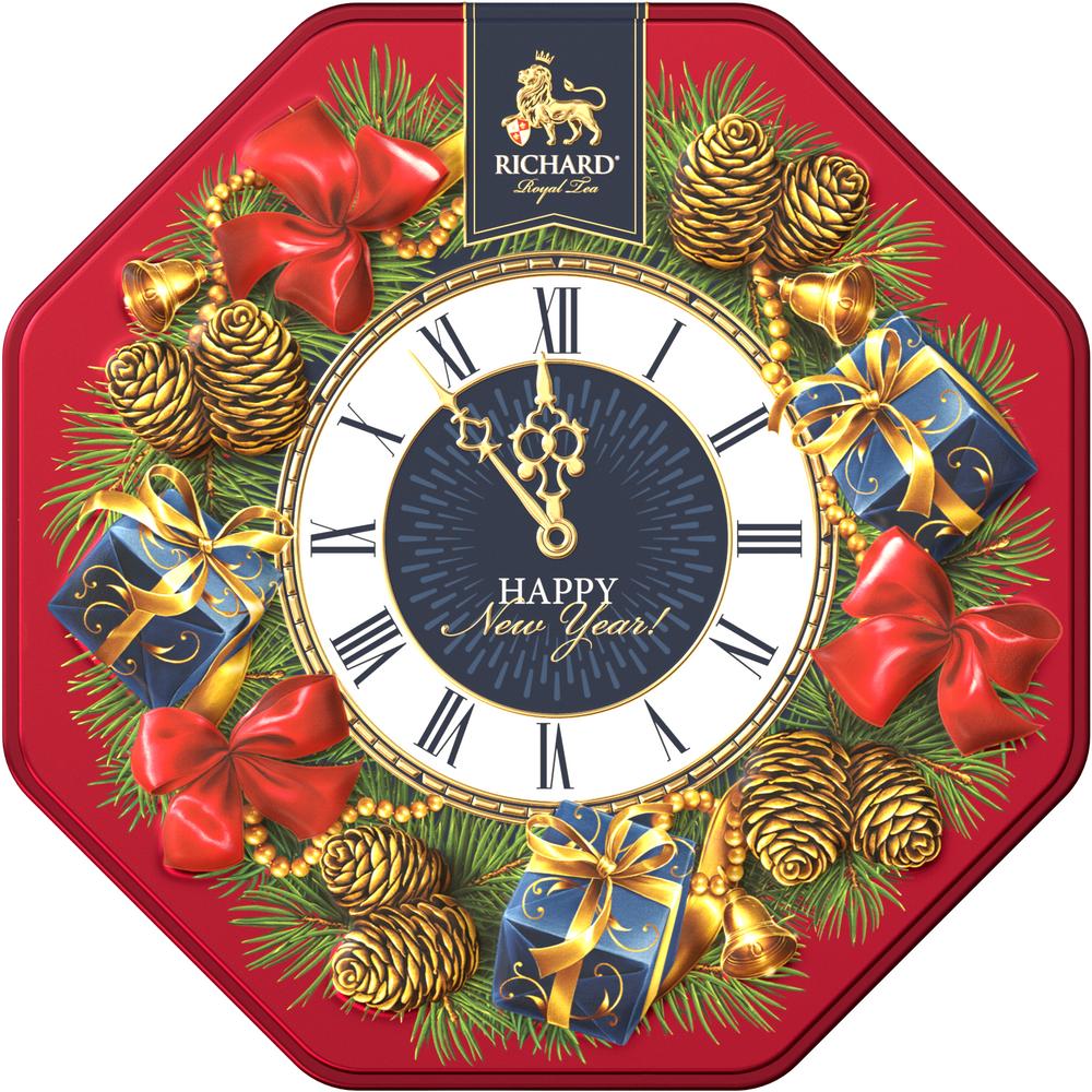 「ロイヤル　ウインターティー」 紅茶 80g (時計型 、レッド）