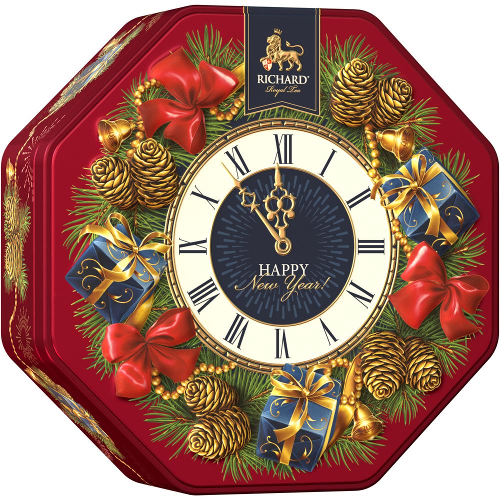 「ロイヤル　ウインターティー」 紅茶 80g (時計型 、レッド）