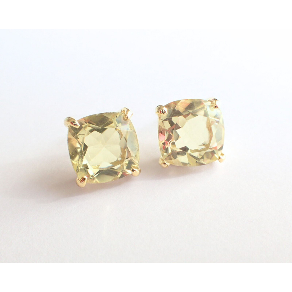 キャンディカラーのピアス【レモンクォーツ】 キャンディカラーのピアス【レモンクォーツ】 キャンディカラーの